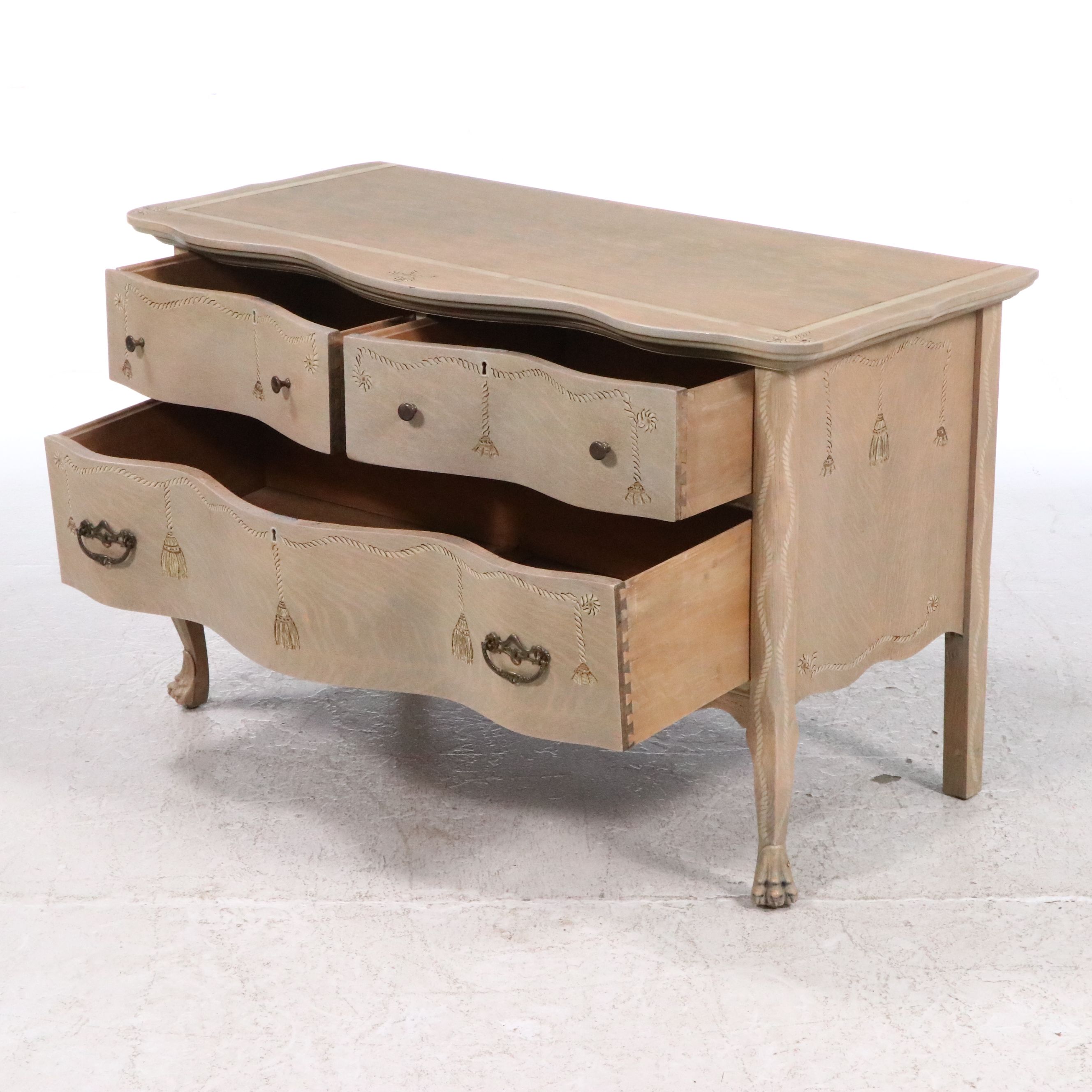 French Provincial Style Painted Wood Chest, 20th-21st Century