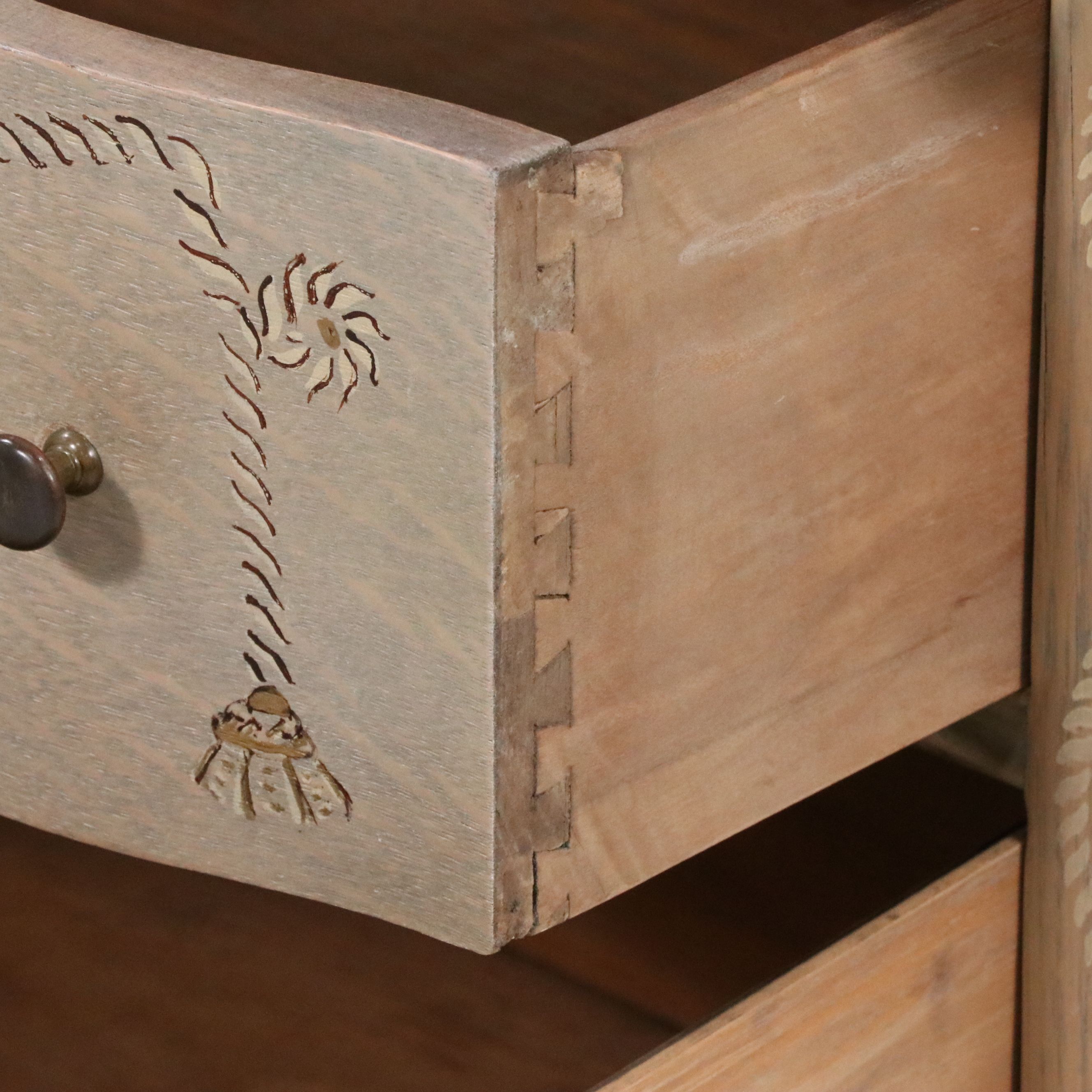 French Provincial Style Painted Wood Chest, 20th-21st Century