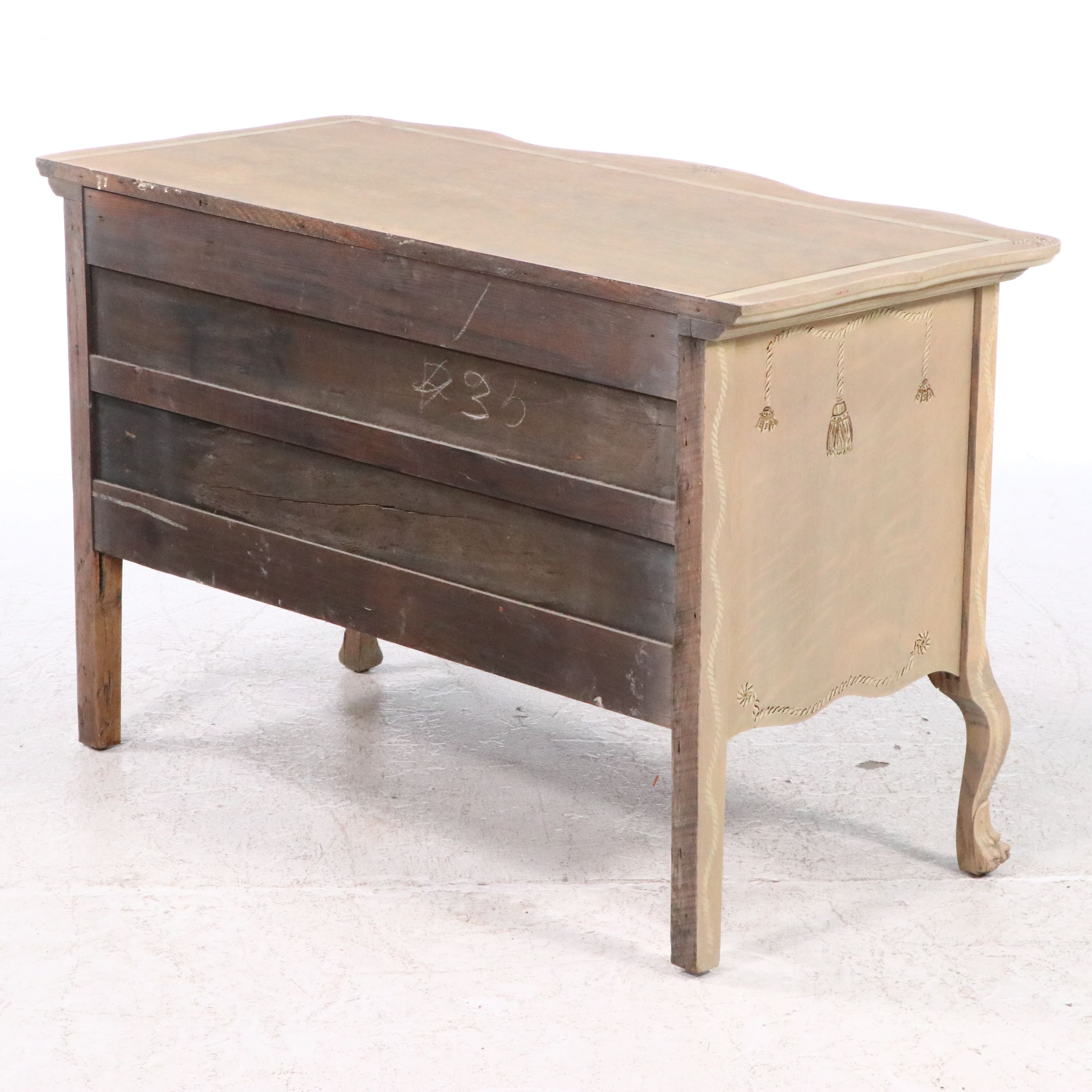 French Provincial Style Painted Wood Chest, 20th-21st Century