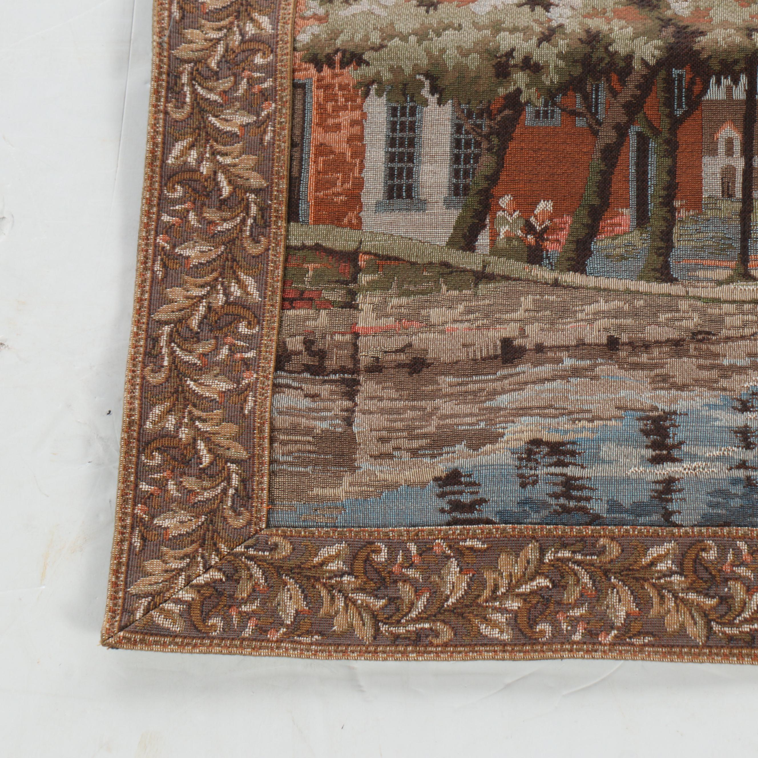 Amsterdam Canal Scene Tapestry Wall Art