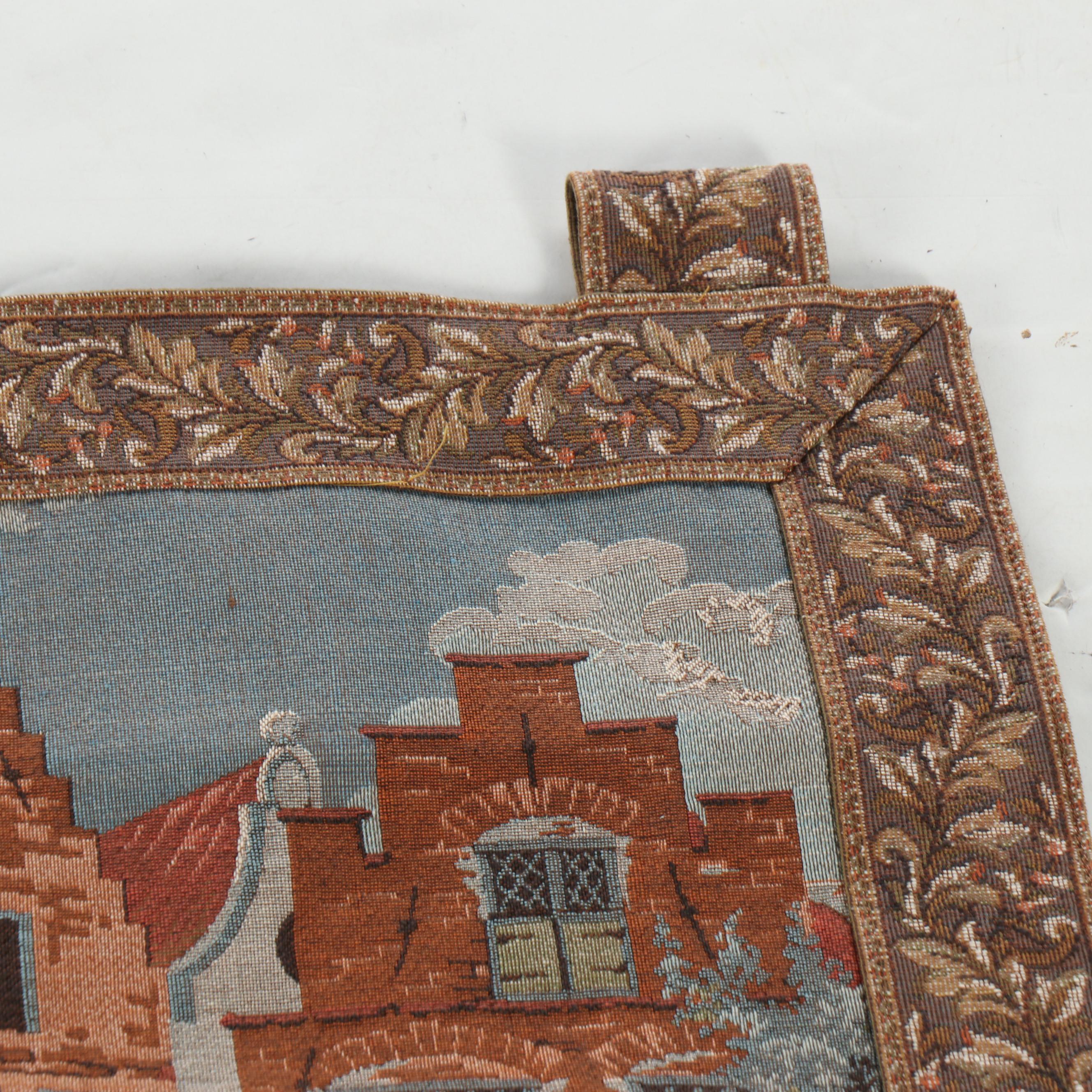 Amsterdam Canal Scene Tapestry Wall Art