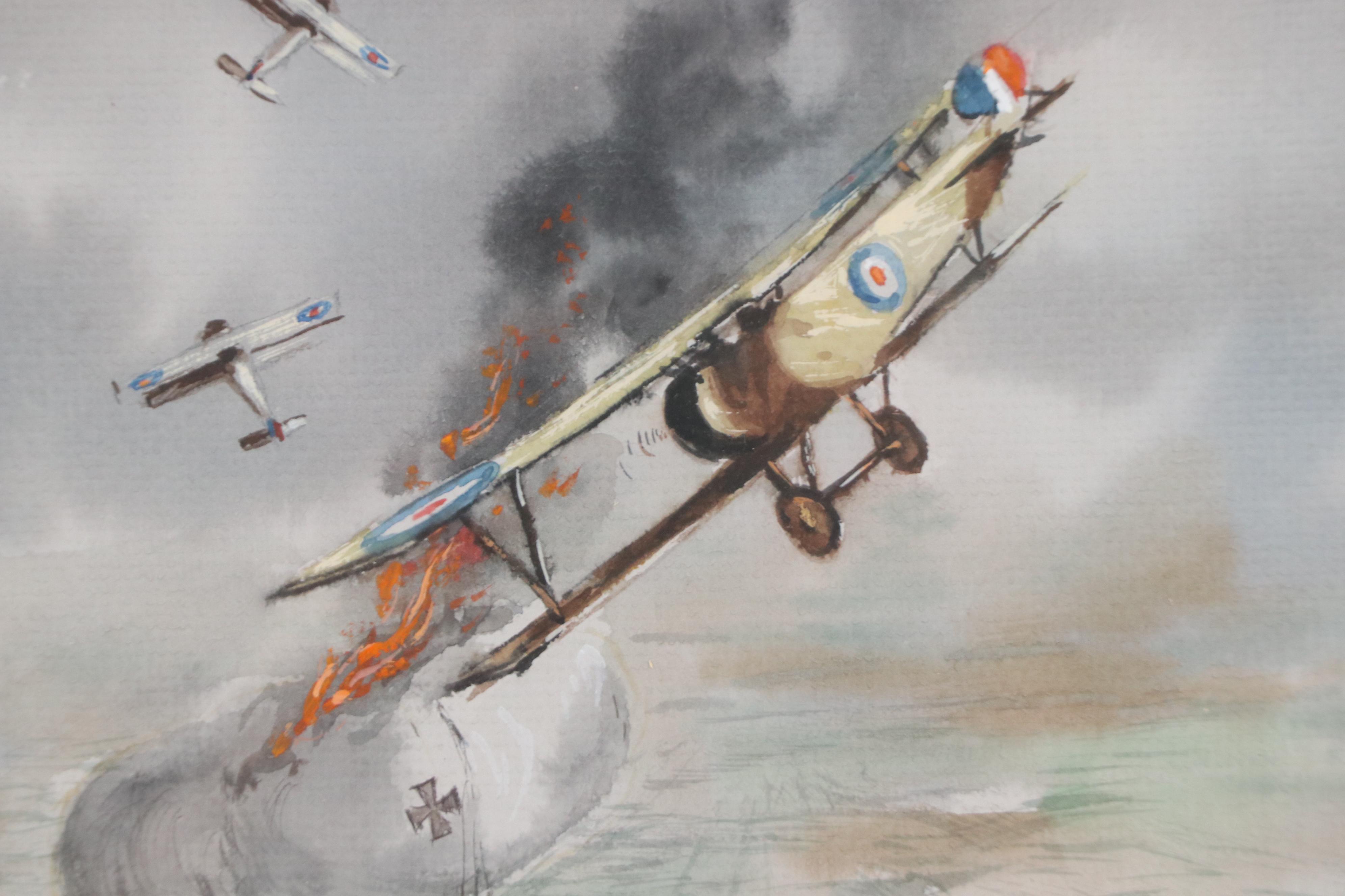 Robert Fabe Illustration of Historic 20th Century War Plane, Mid-20th Century