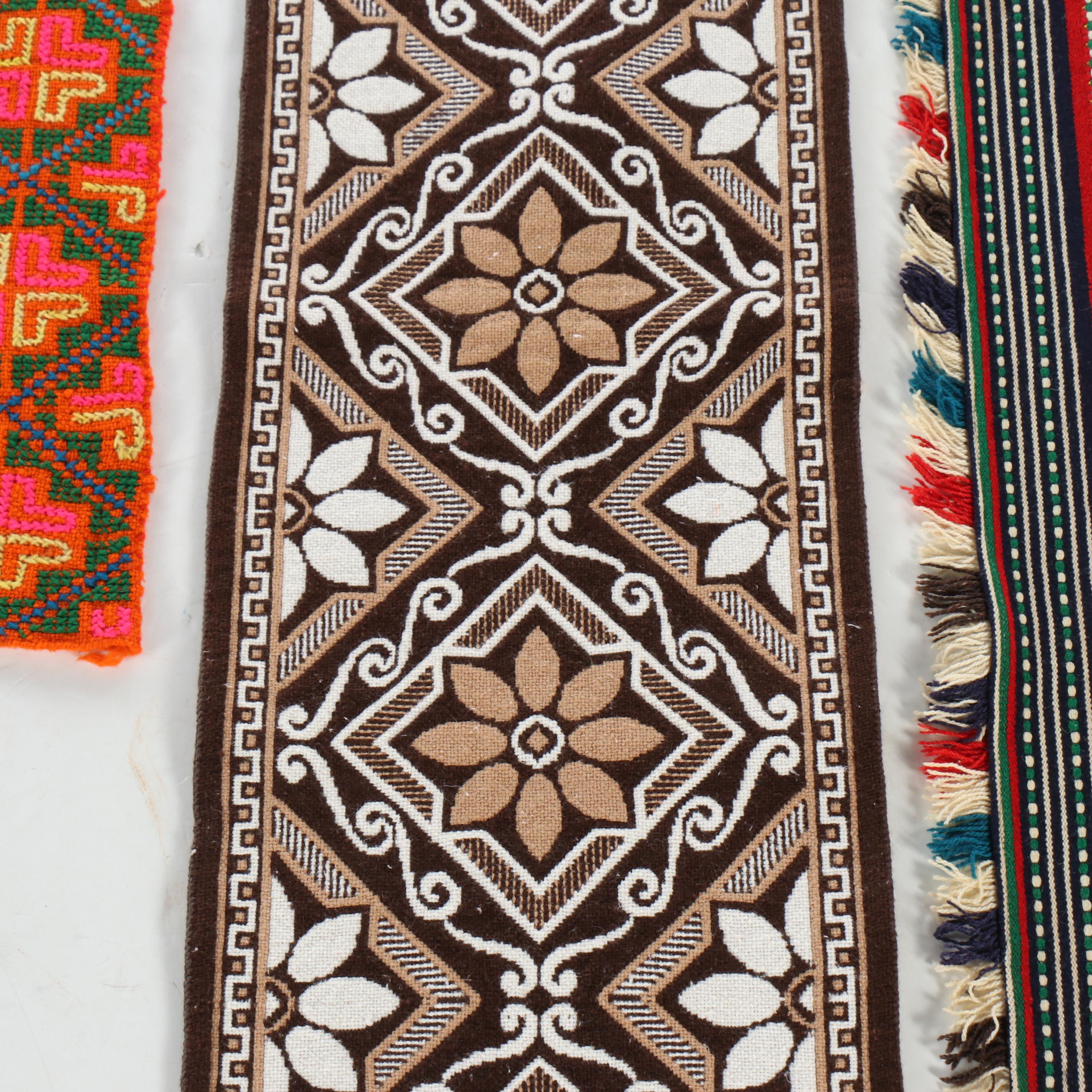 Mexican Woven Table Runners, Mid to Late 20th Century