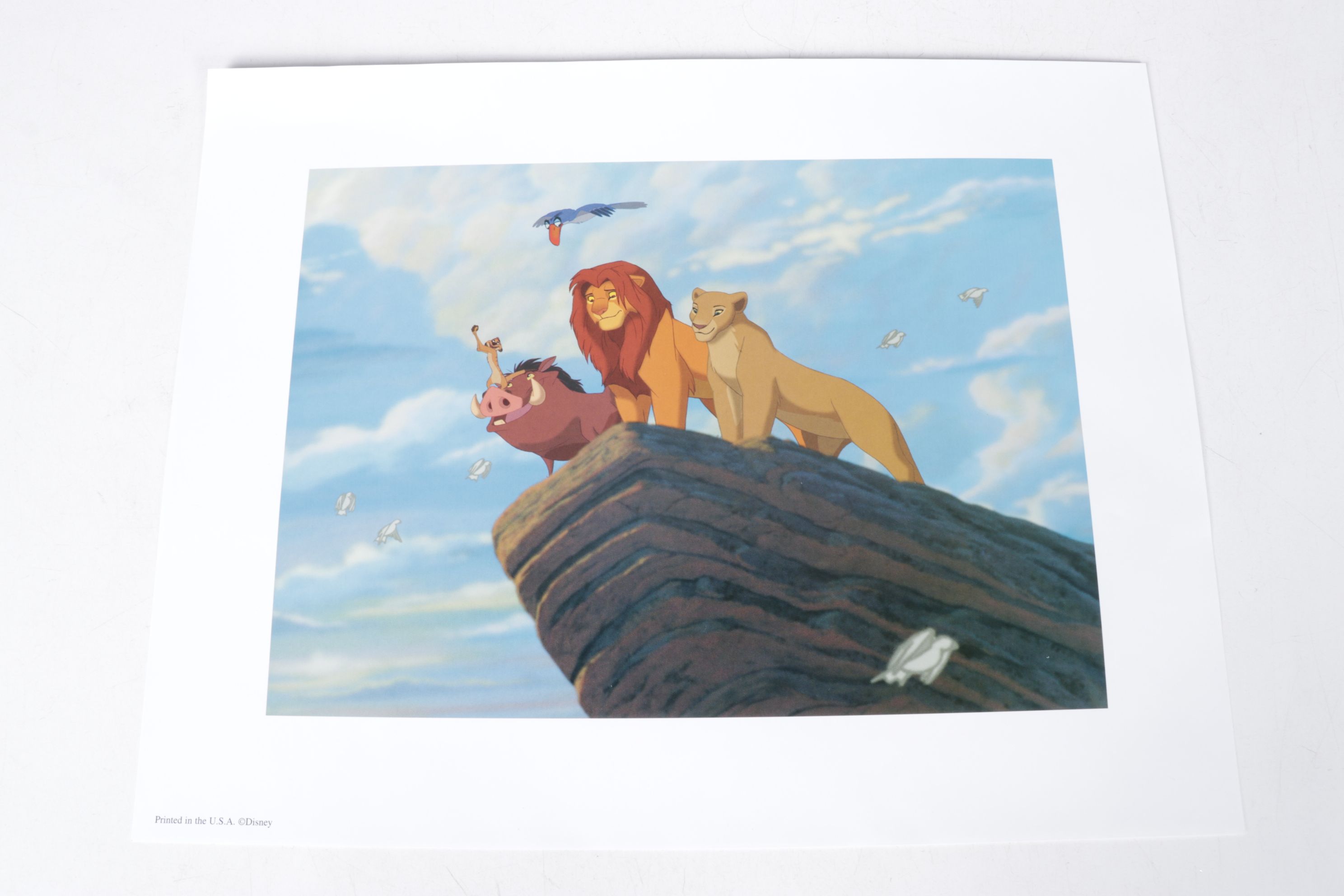 Collection of Commemorative Offset Lithographs from Disney's The Lion King 1 & 2