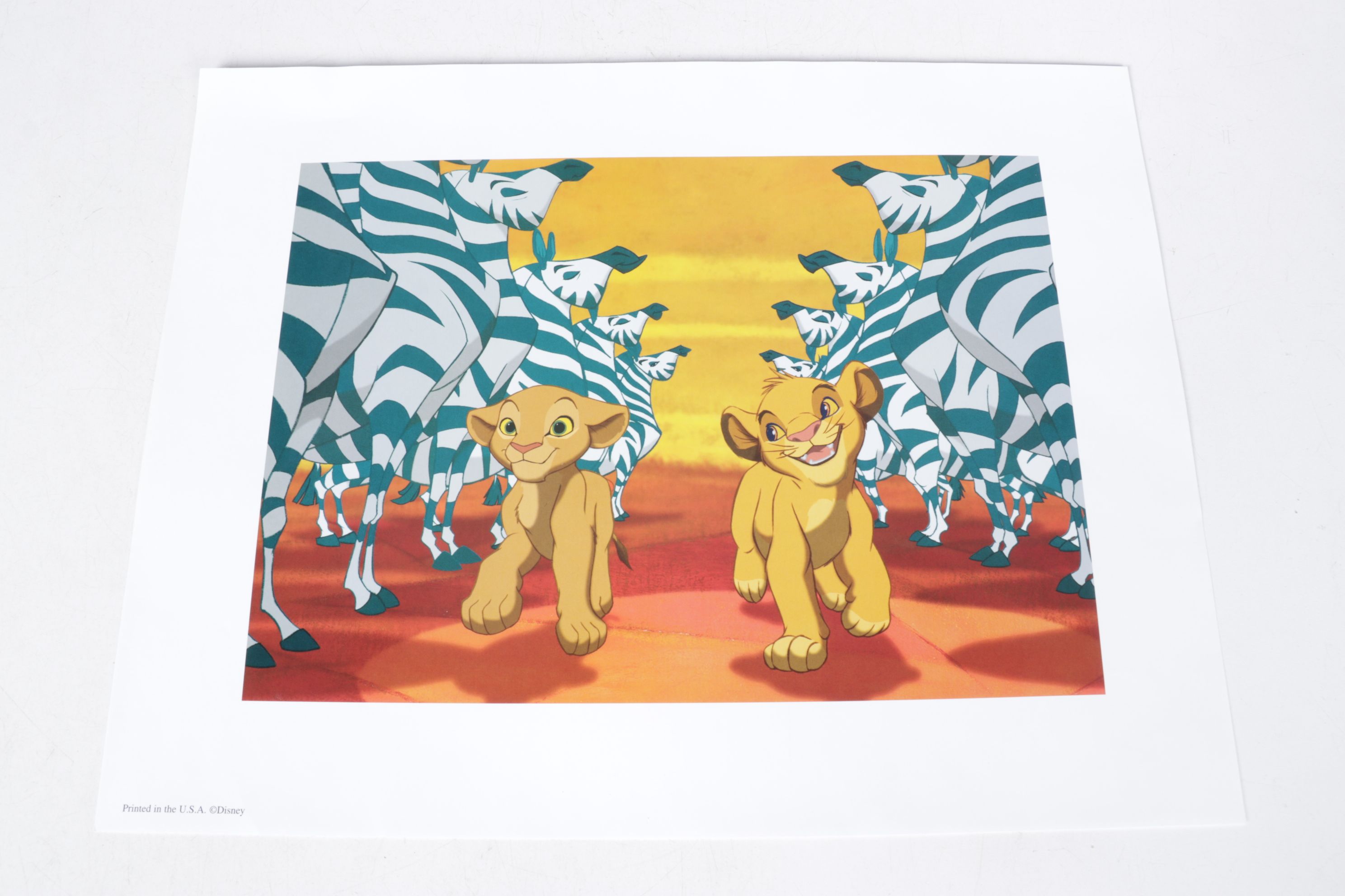 Collection of Commemorative Offset Lithographs from Disney's The Lion King 1 & 2