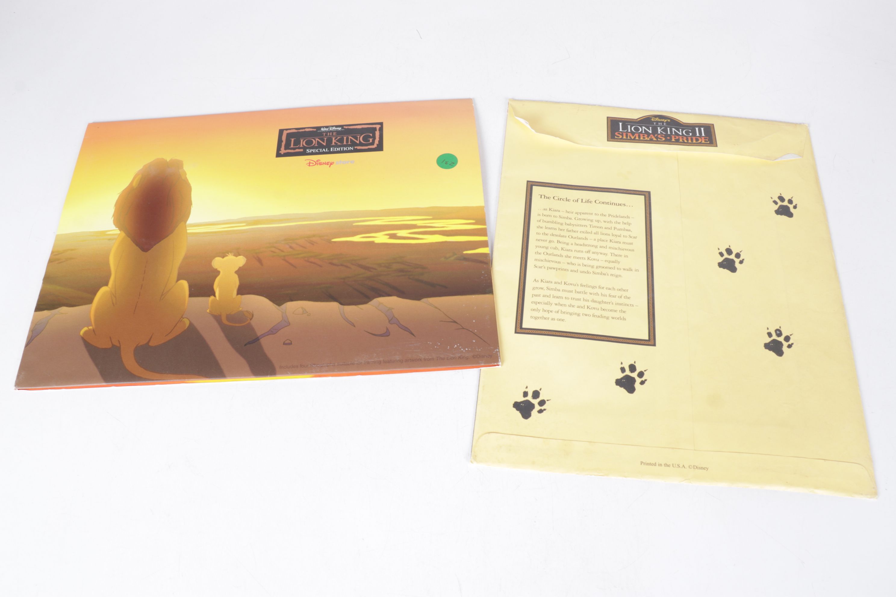 Collection of Commemorative Offset Lithographs from Disney's The Lion King 1 & 2