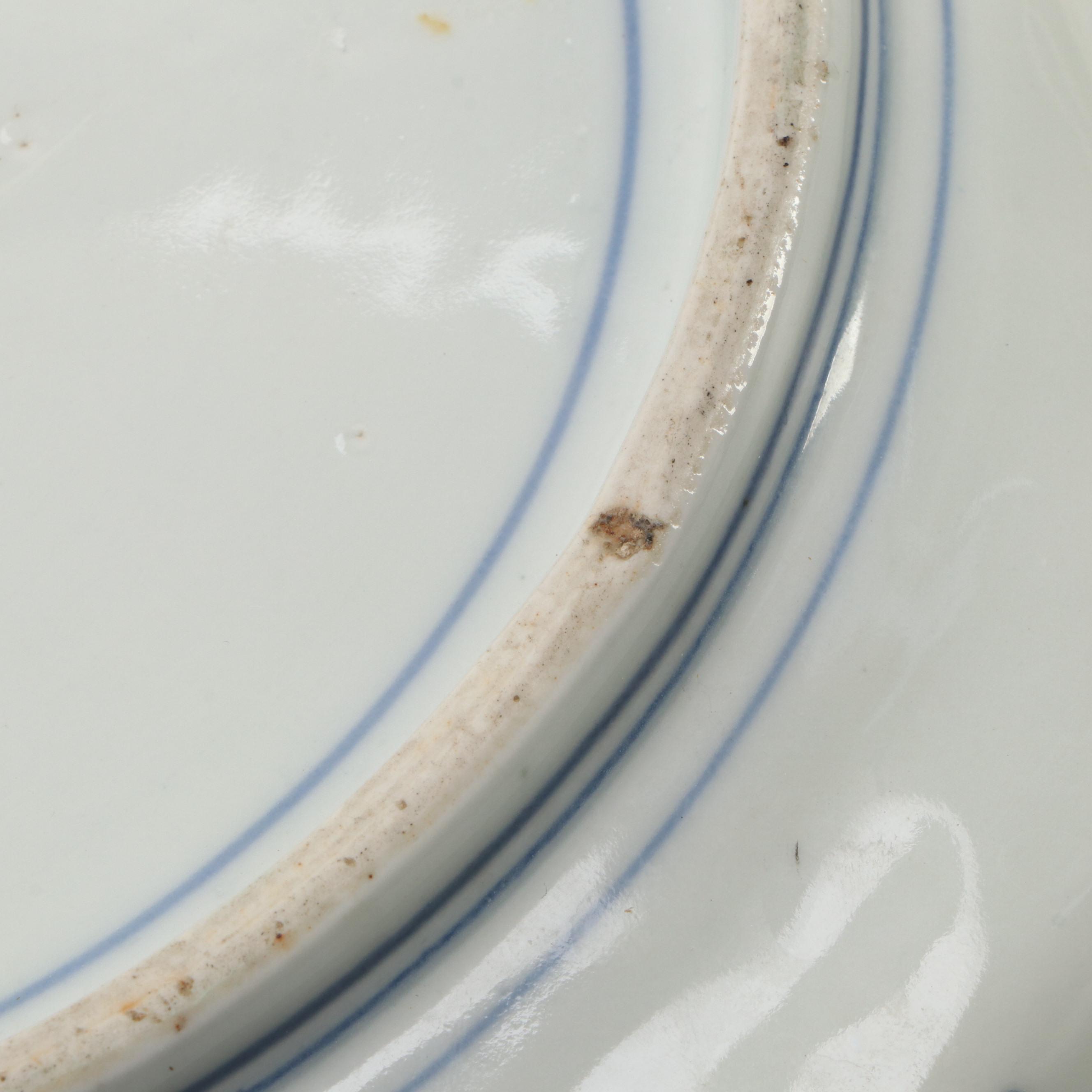 Japanese Imari Blue and White Porcelain Plate