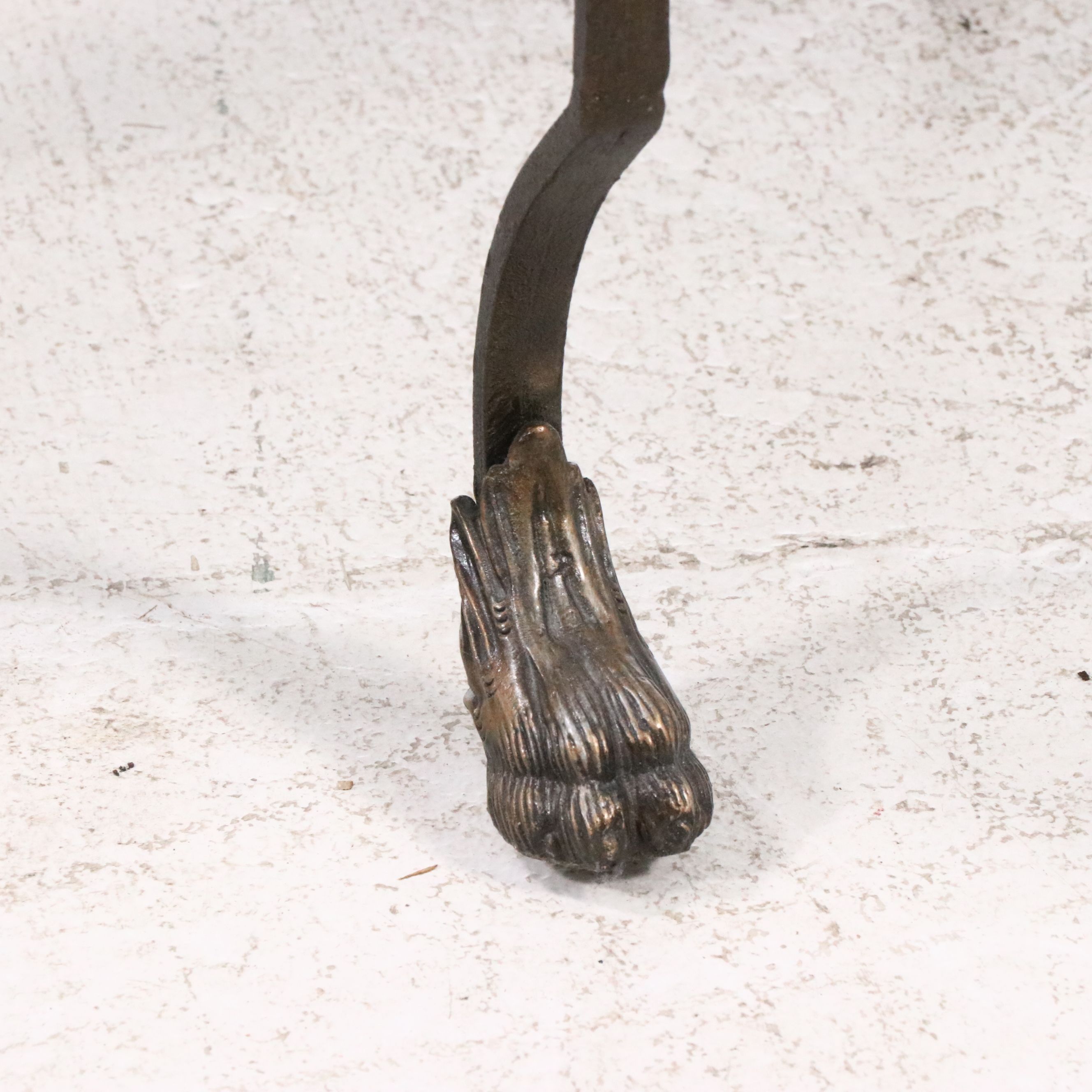 French Rococo Style Metal Armchair