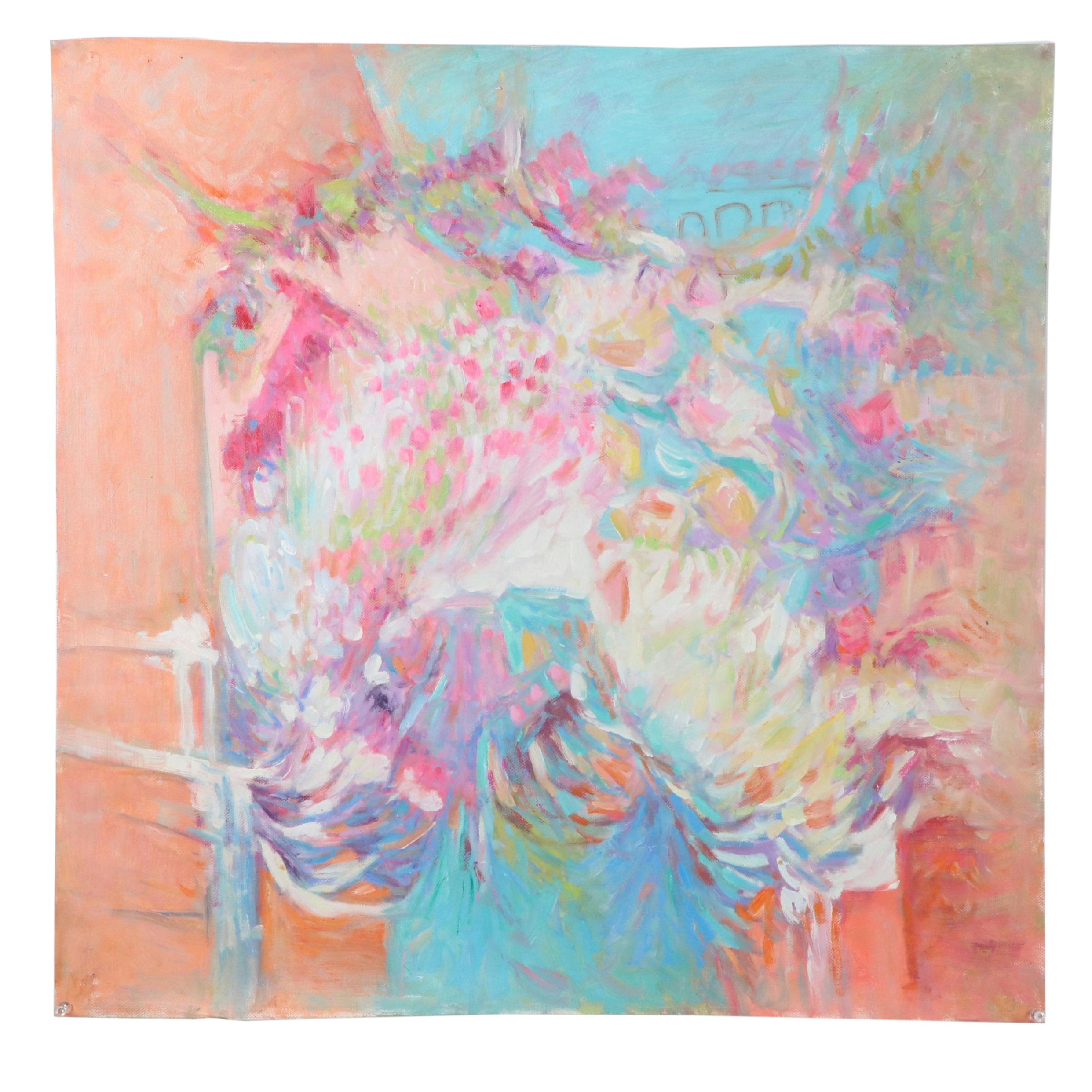 N. Ming Abstract Oil Painting, 21st Century