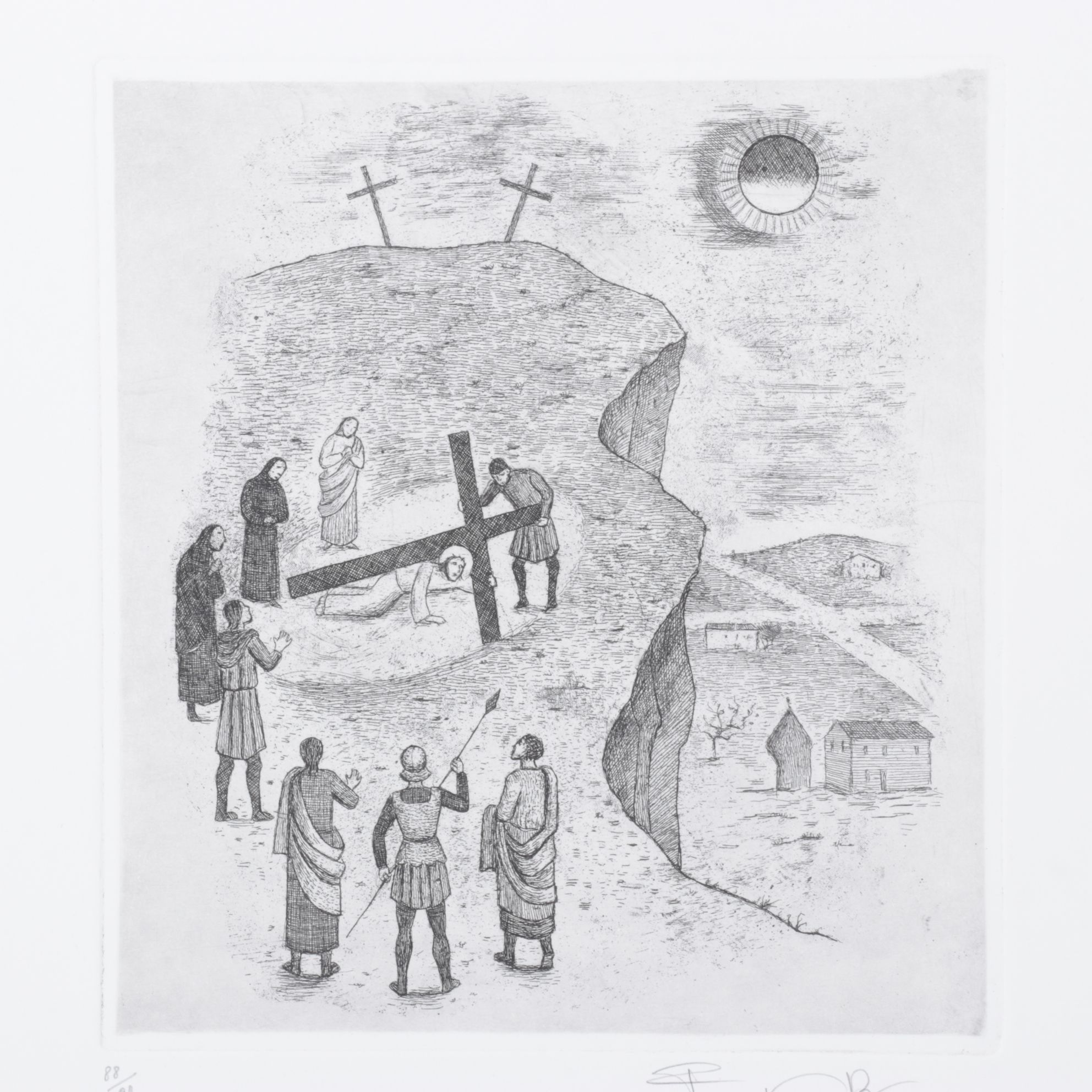 Paula Beer Limited Engraving "Neuvième Station" from "Chemin de Croix"