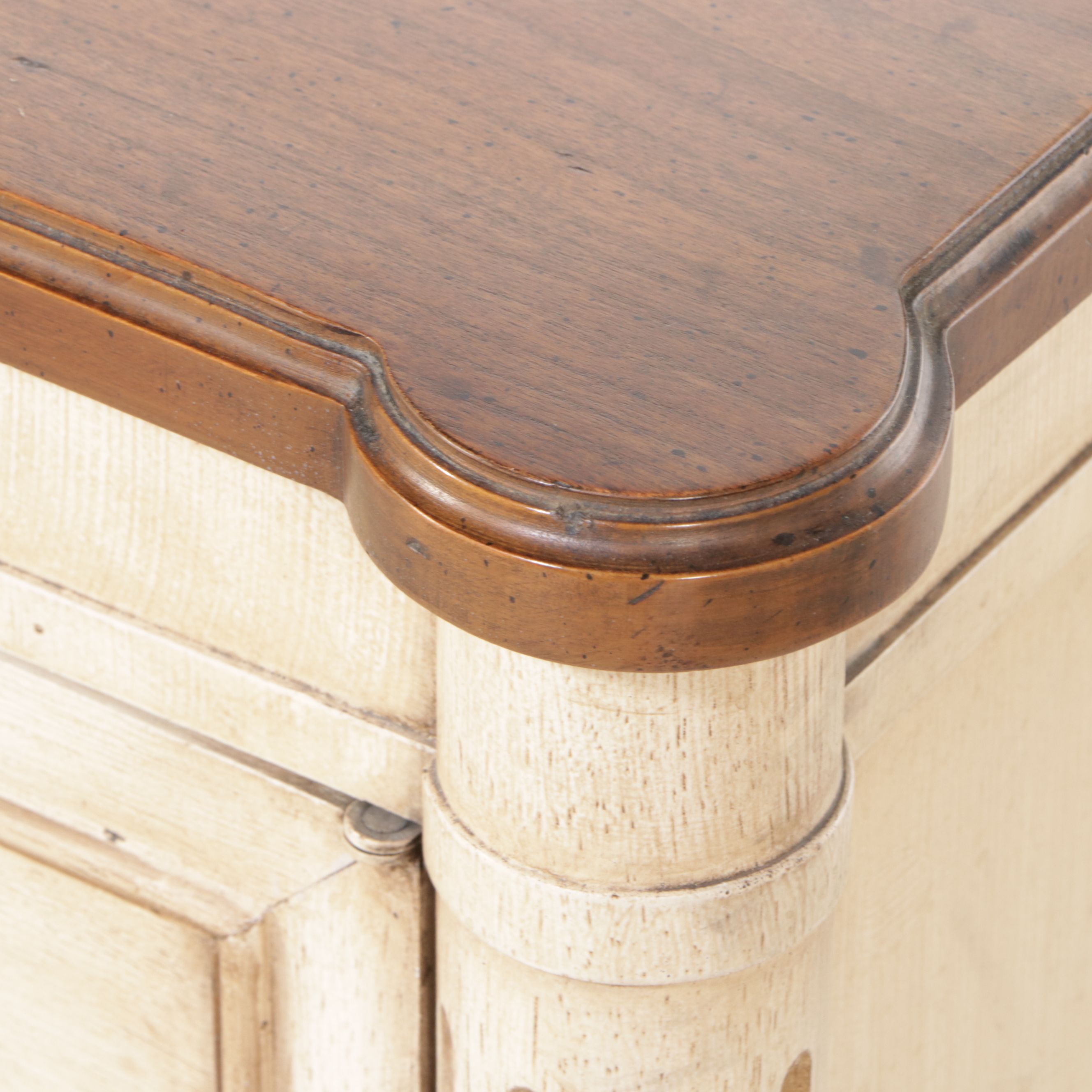 Set of French Provincial Style Painted Wood Cabinets, Mid to Late 20th Century