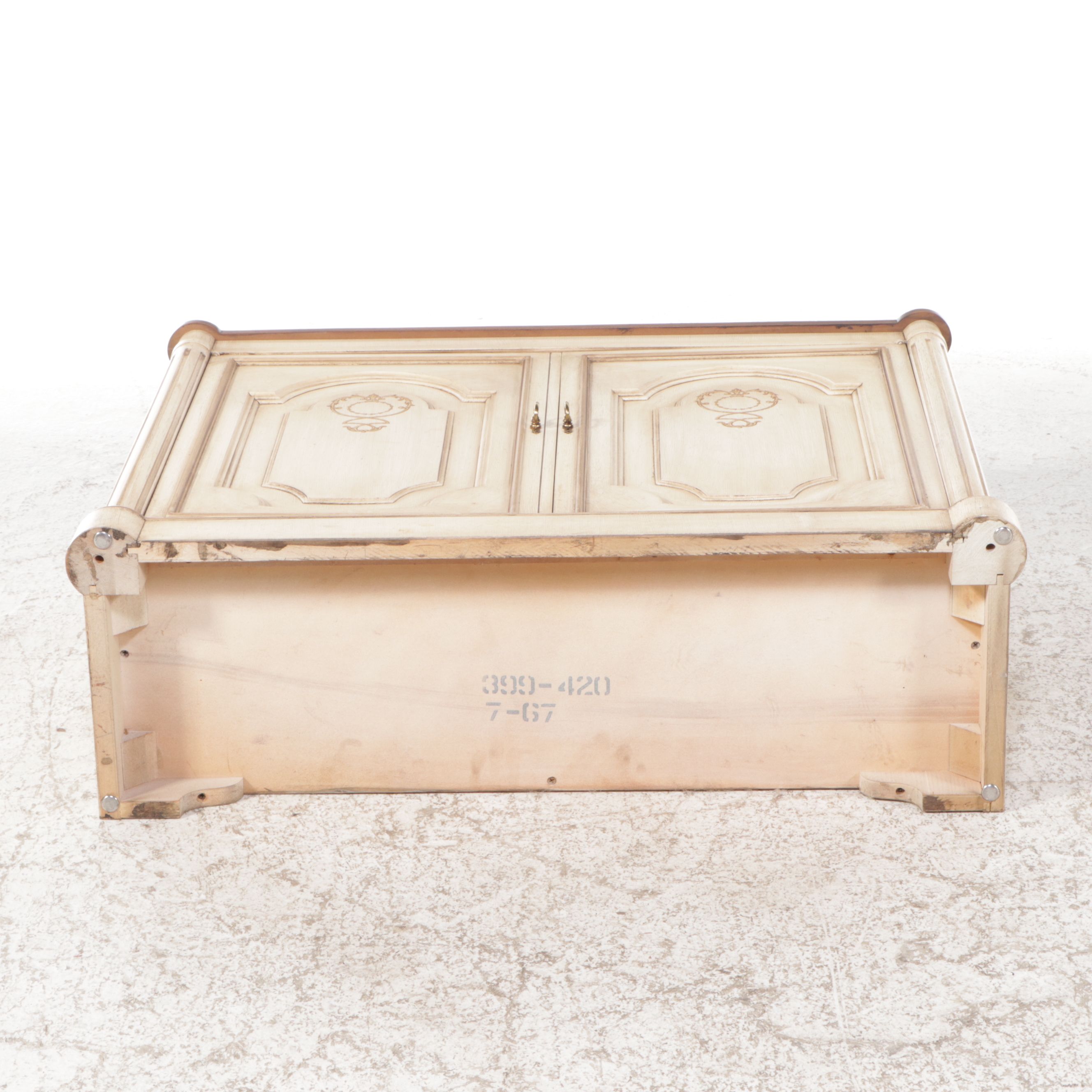 Set of French Provincial Style Painted Wood Cabinets, Mid to Late 20th Century