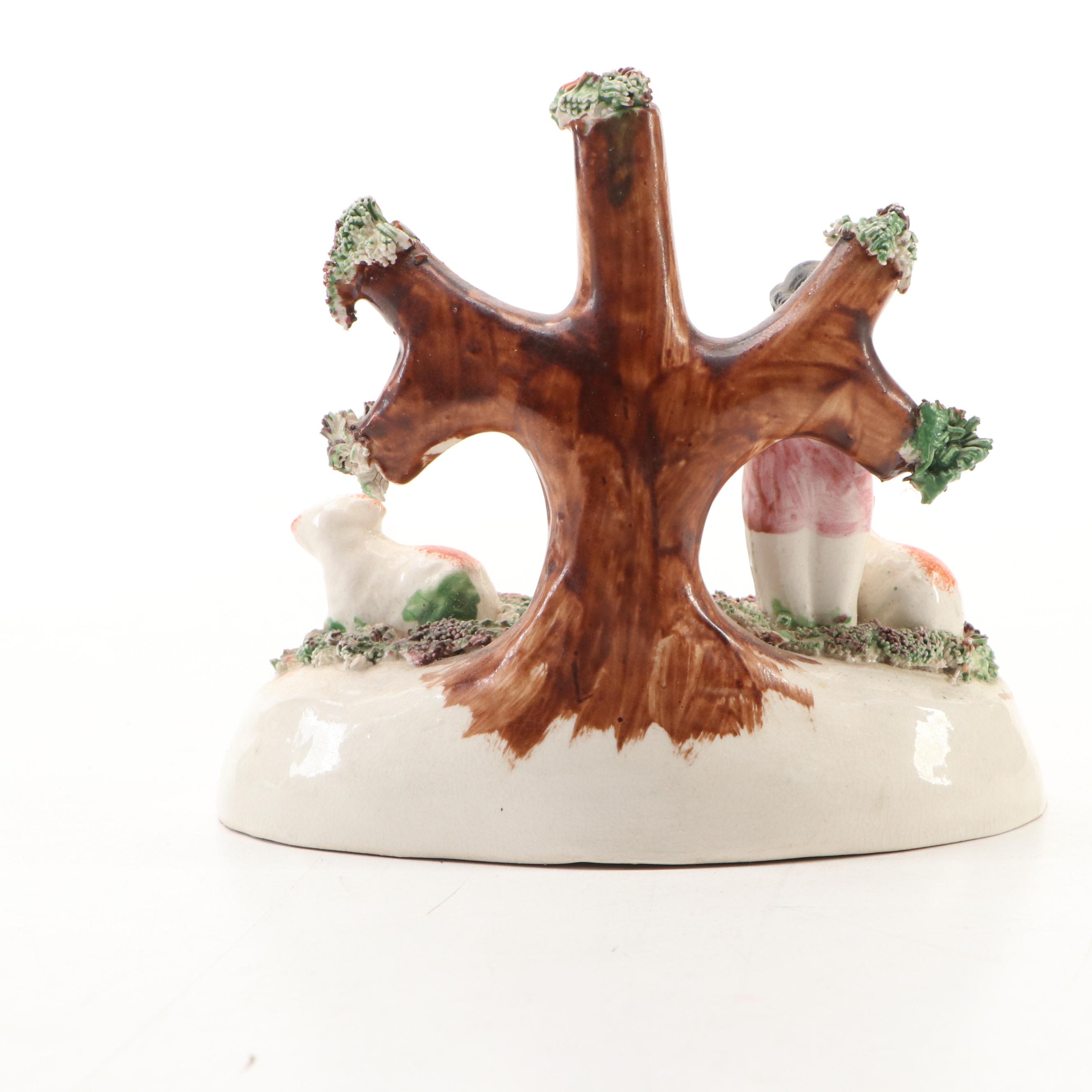 English Staffordshire Style Shepherd and Shepherdess Figurines