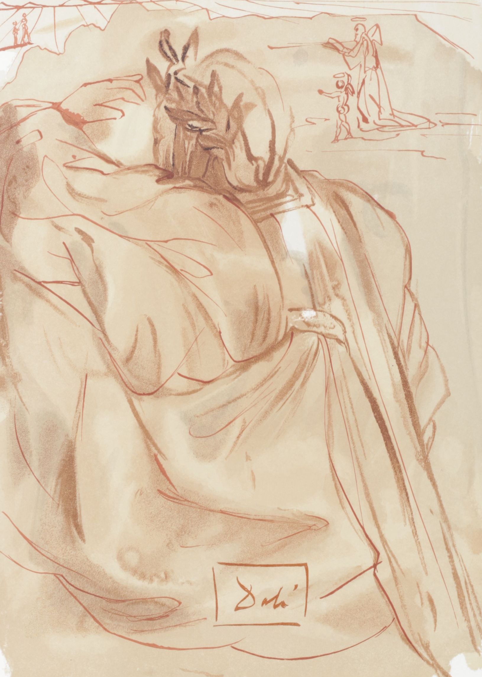 Salvador Dalí Wood Engraving "L’announce d’un Grand Evénemente"