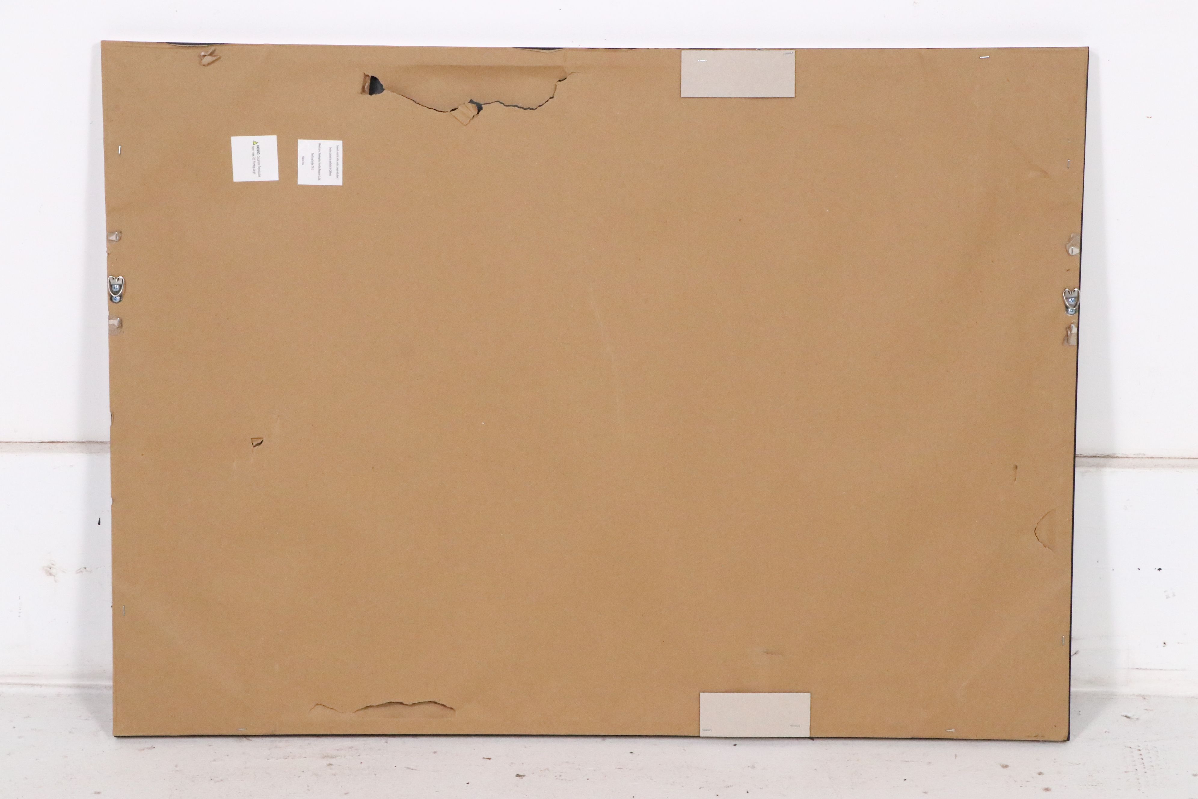 Contemporary Silver Finished Beveled Wall Mirror