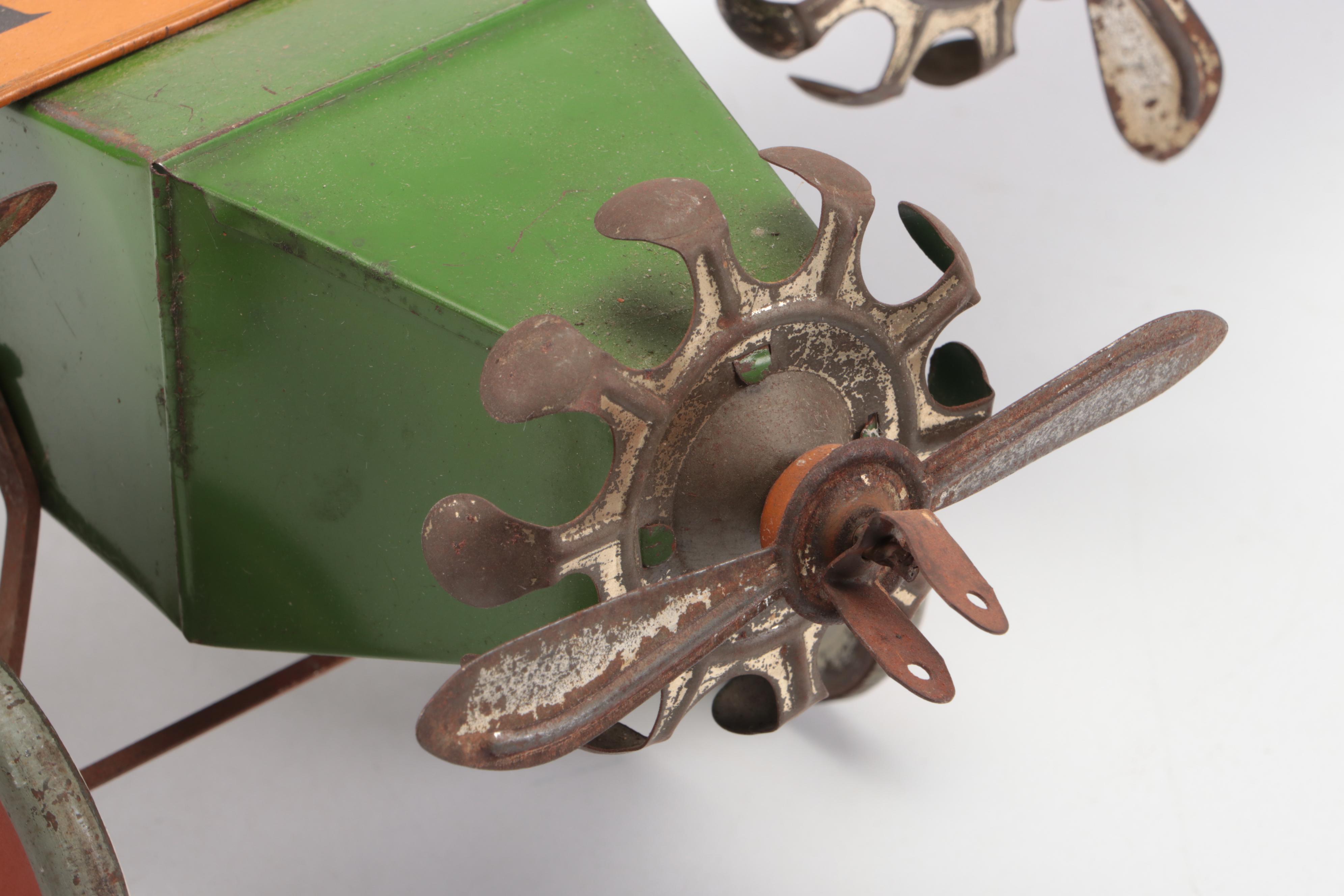 Henry Katz & Co. "The Commander" Tinplate Toy Airplane, Early 20th Century