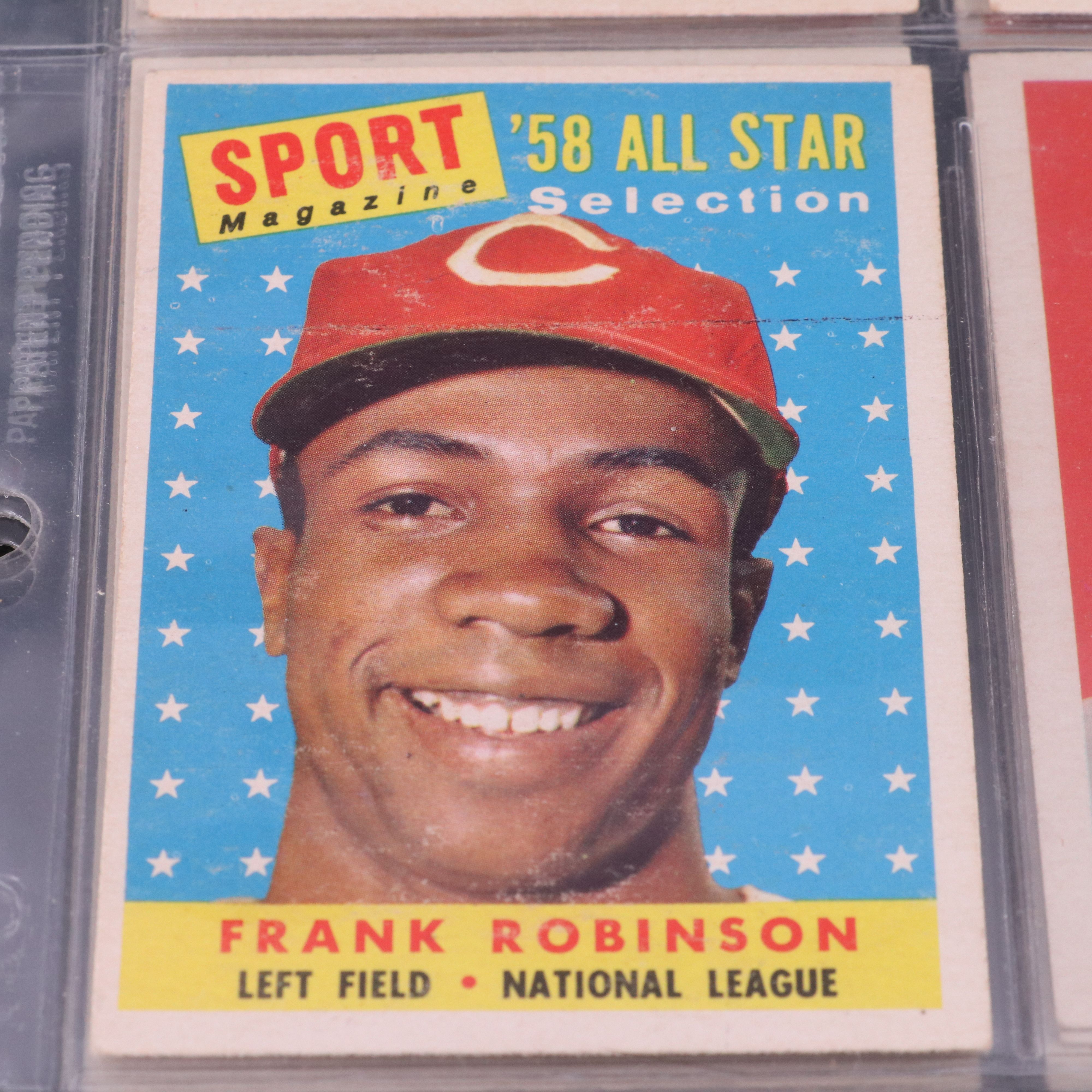 1958 Topps Baseball Cards Featuring Hank Aaron, Frank Robinson, and More