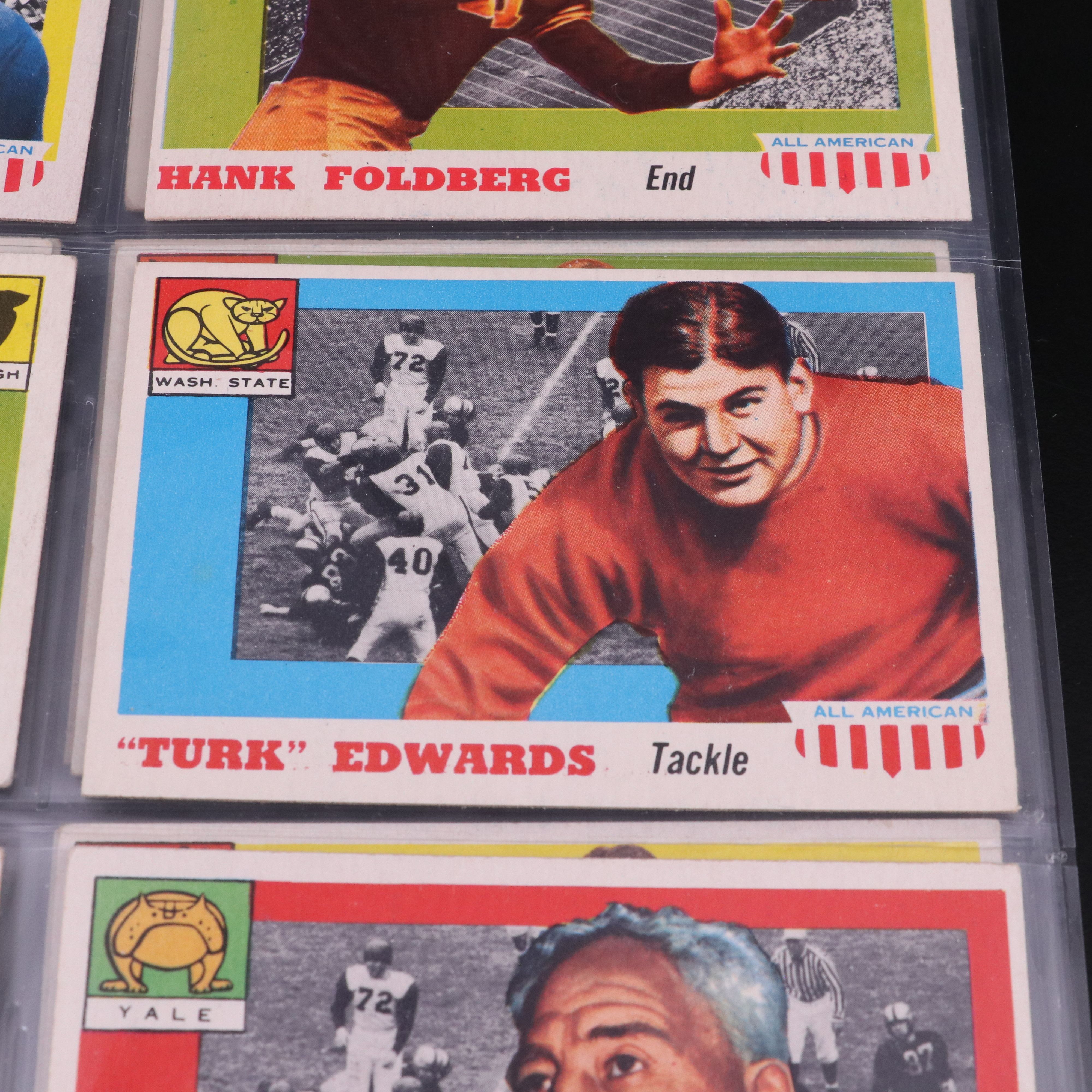 1955 Topps All American Football Cards with Ken Strong, Turk Edwards, and More