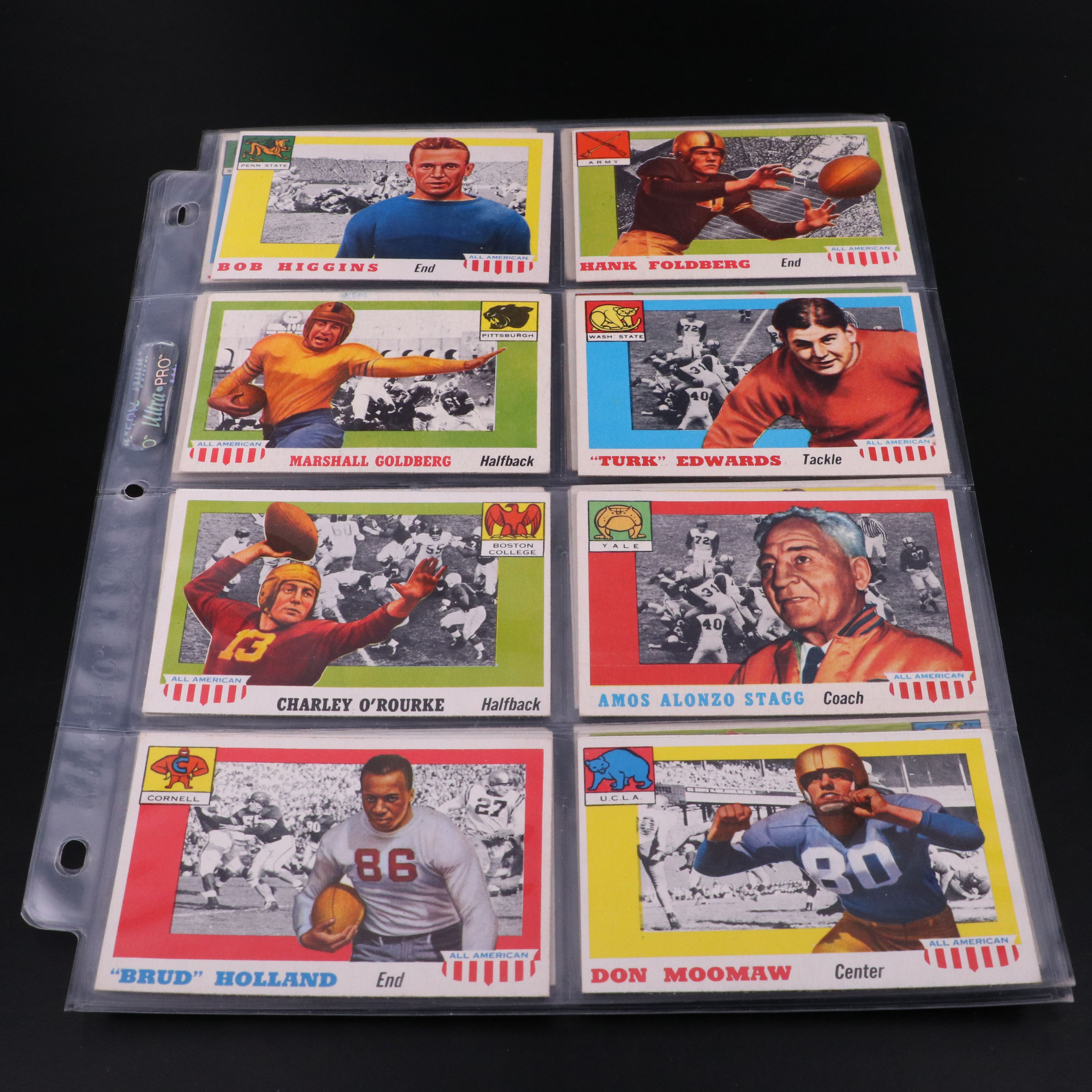 1955 Topps All American Football Cards with Ken Strong, Turk Edwards, and More