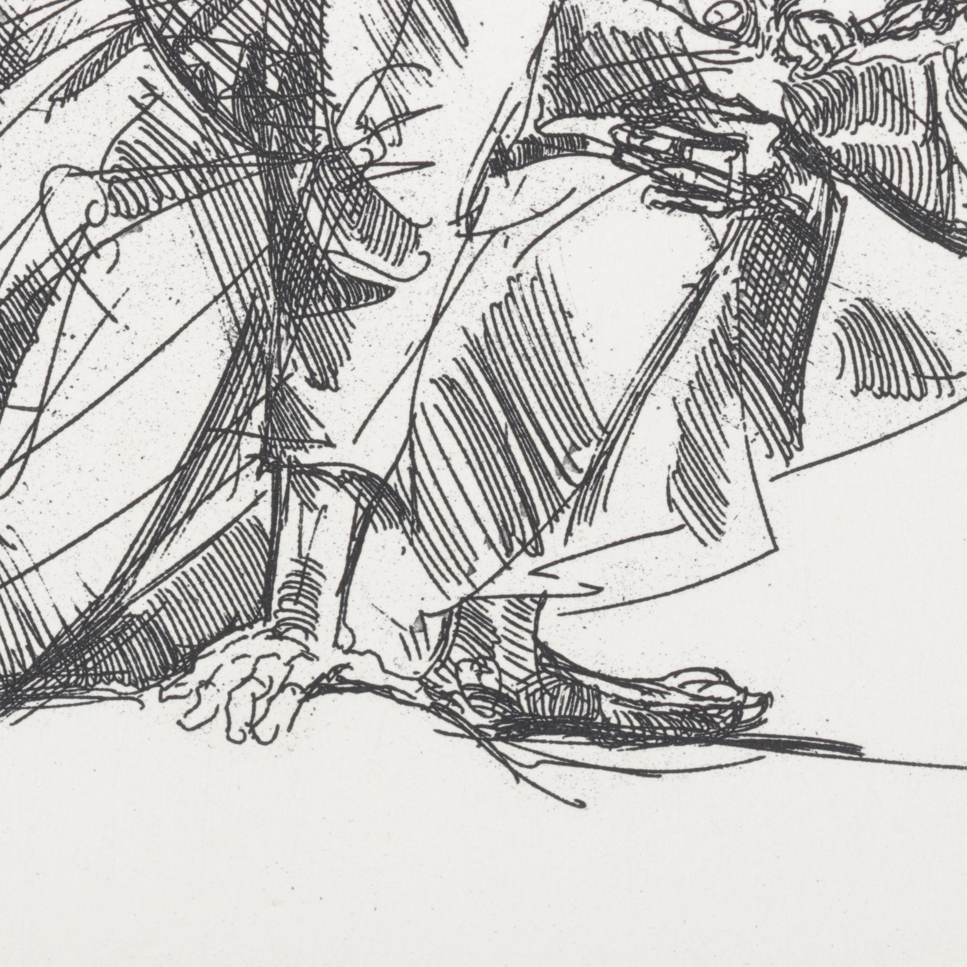 Trento Longaretti Limited Engraving "Septième Station" from "Chemin de Croix"