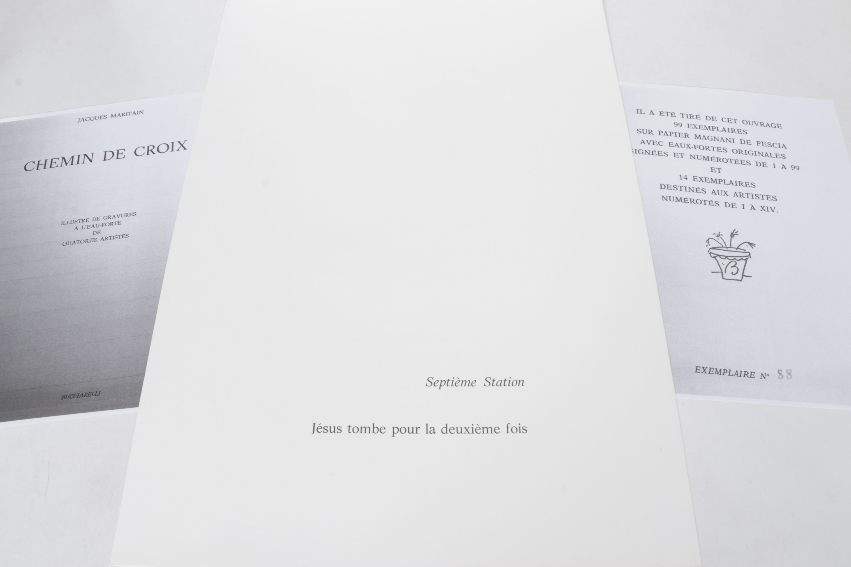 Trento Longaretti Limited Engraving "Septième Station" from "Chemin de Croix"