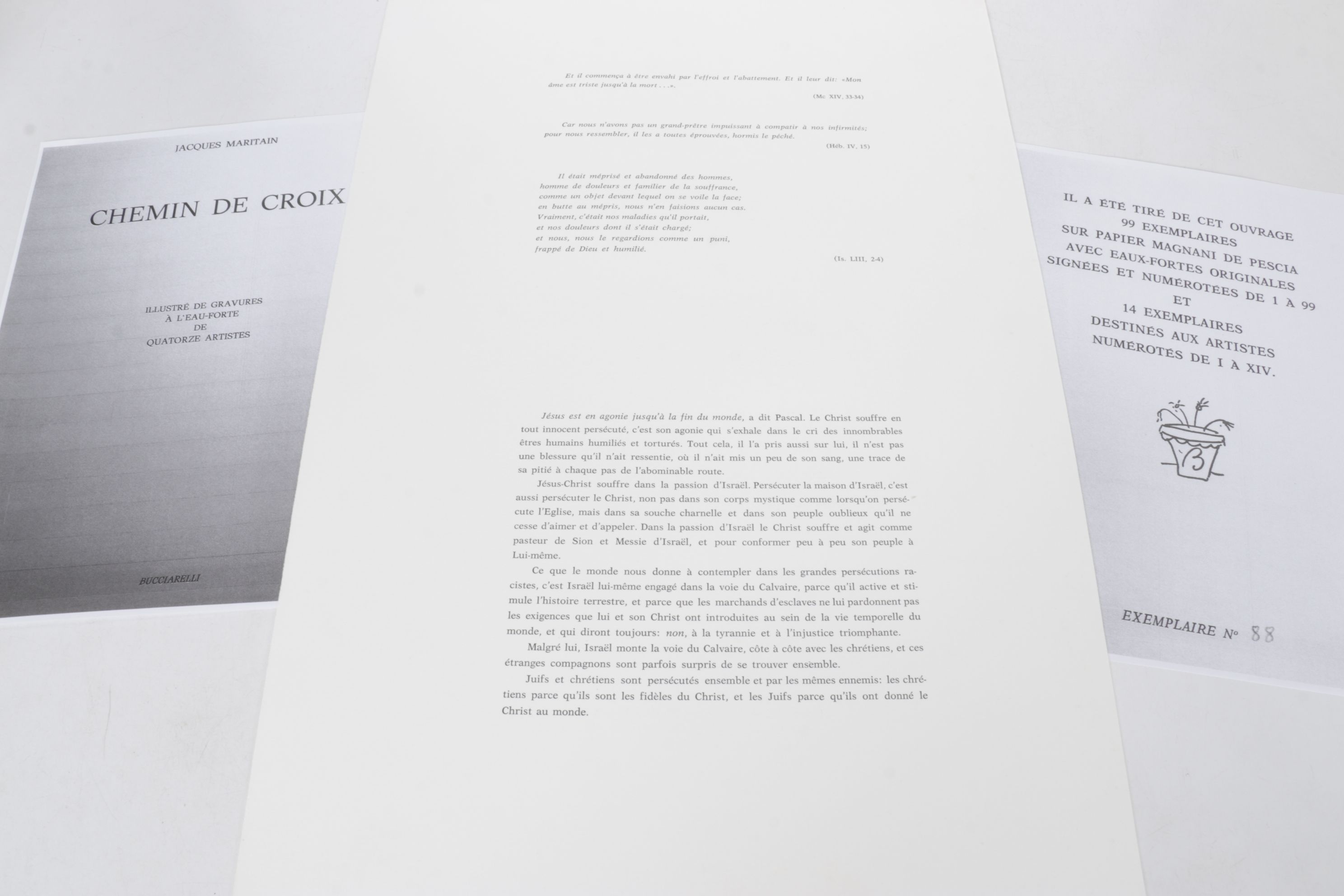 Trento Longaretti Limited Engraving "Septième Station" from "Chemin de Croix"