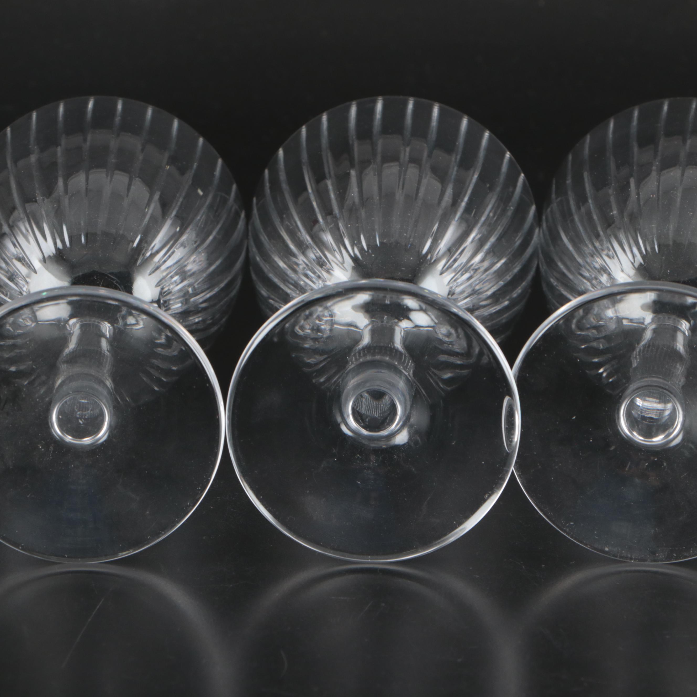 Sasaki "Ellessee" Crystal Water Goblets with Marquis by Waterford Wine Glasses