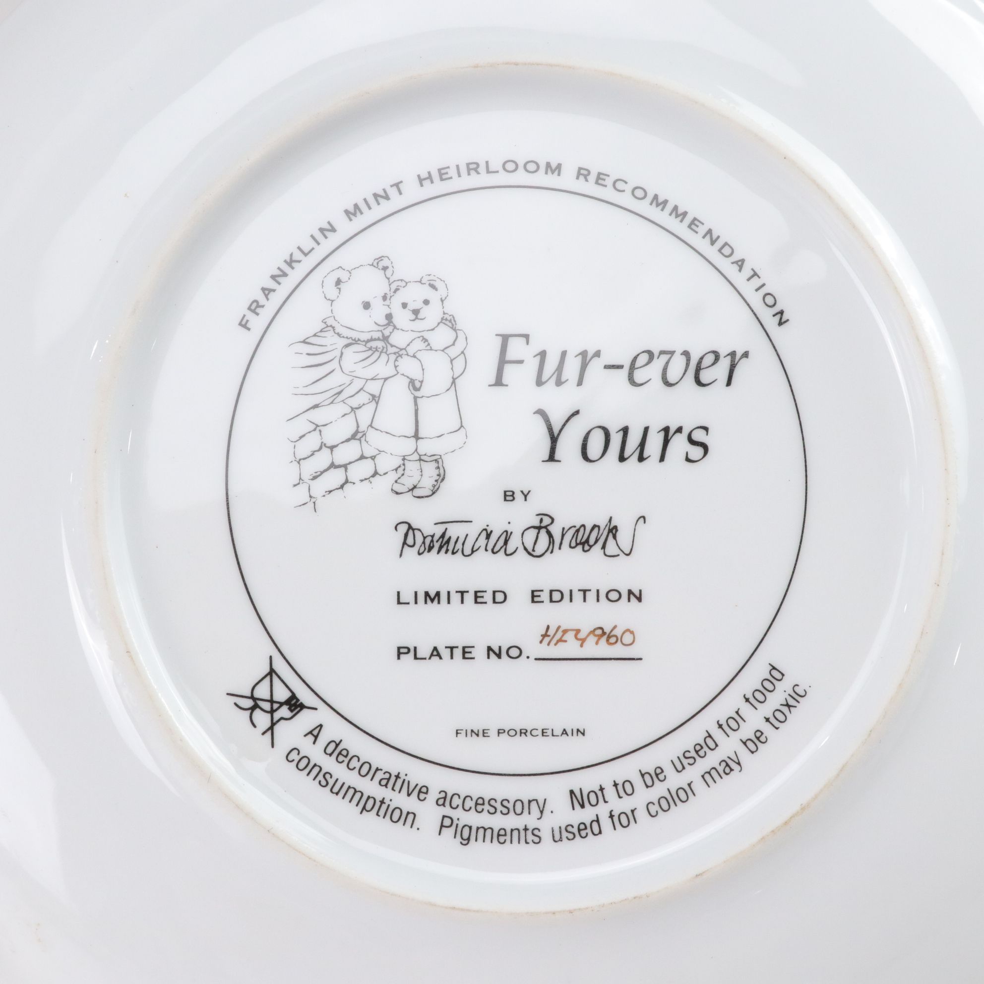 Franklin Mint "Teddy's First Christmas" and More Plates with Wooden Ornaments