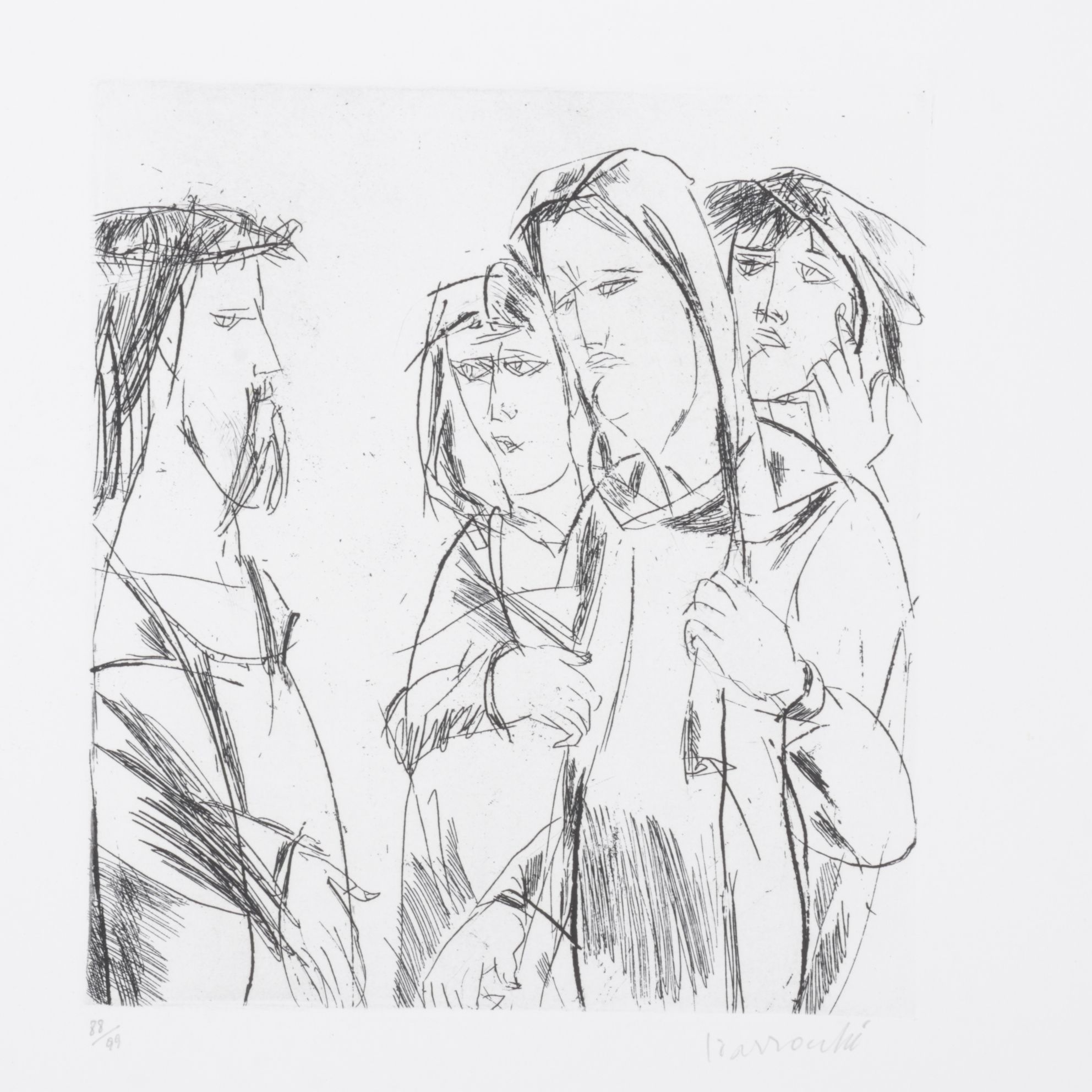 Arnoldo Ciarrocchi Limited Engraving "Huitième Station" from "Chemin de Croix"