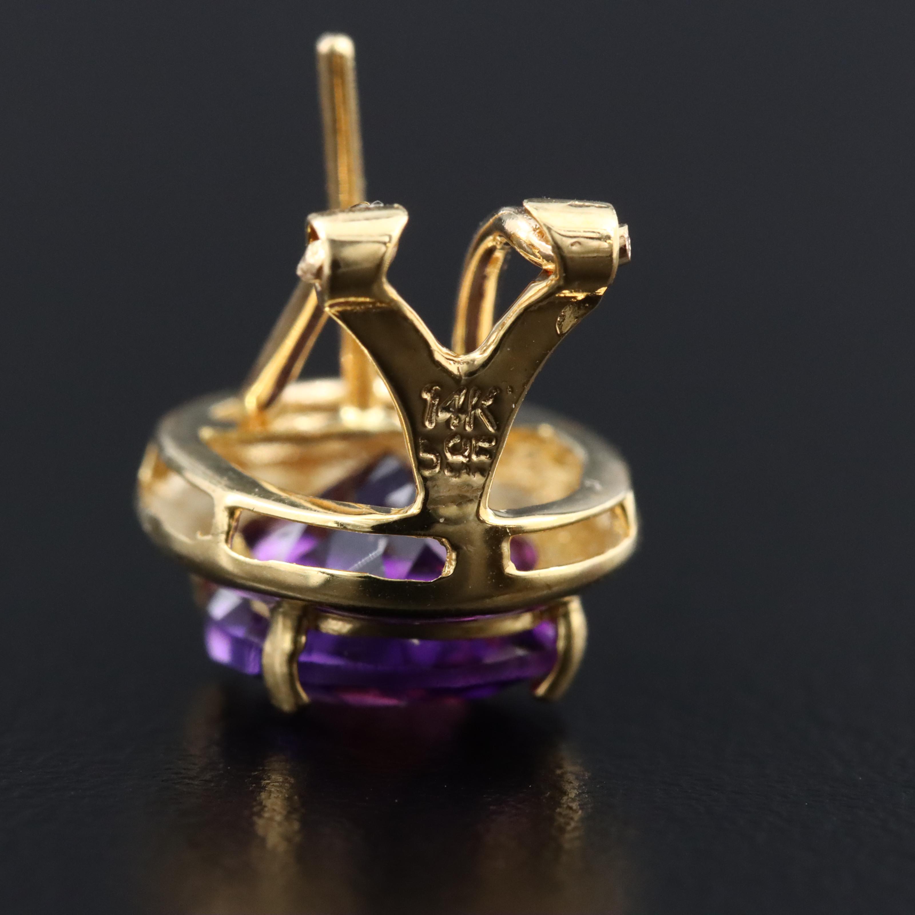14K Amethyst Earrings