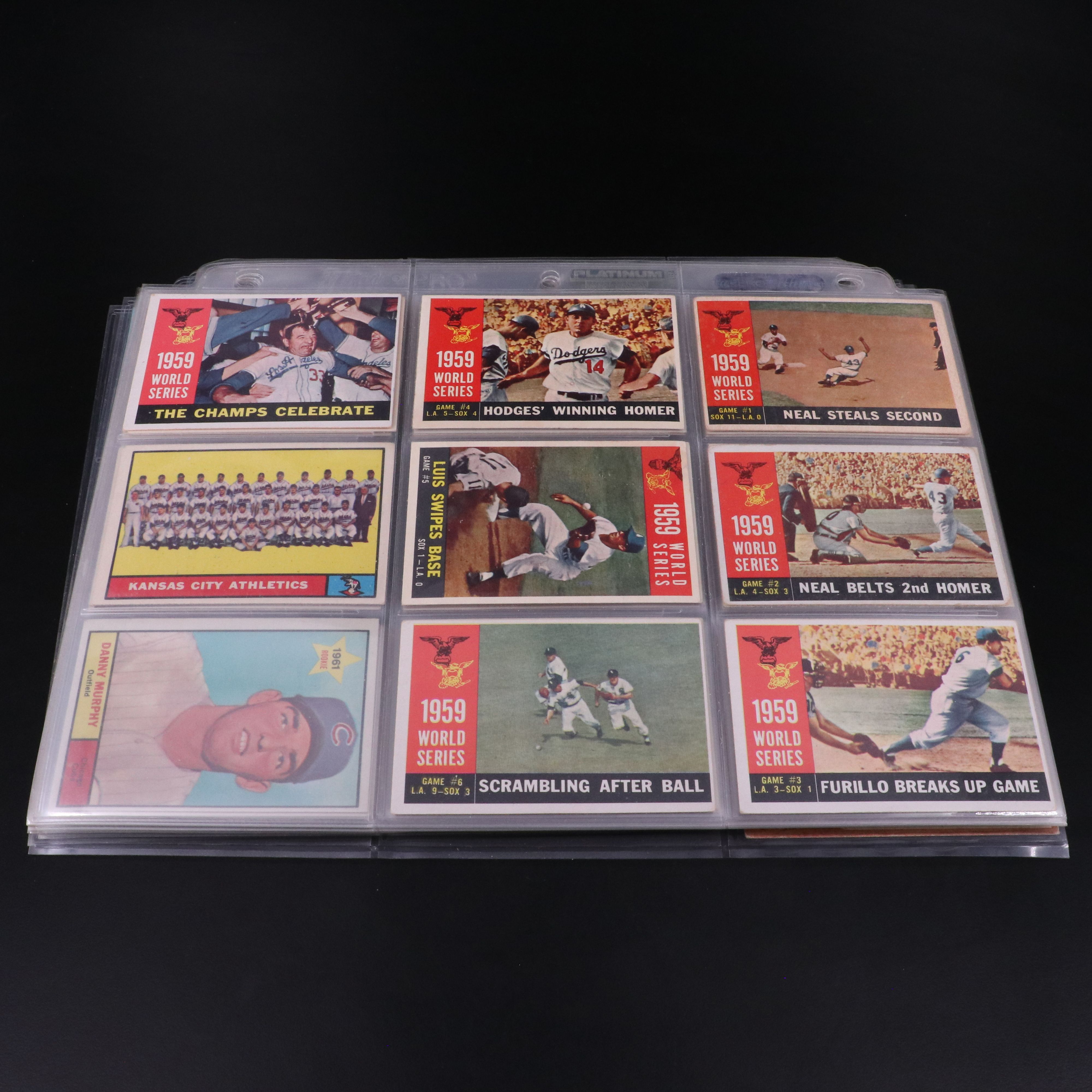 Topps Baseball Cards Featuring Ron Santo, Nellie Fox, and More, 1960-1963