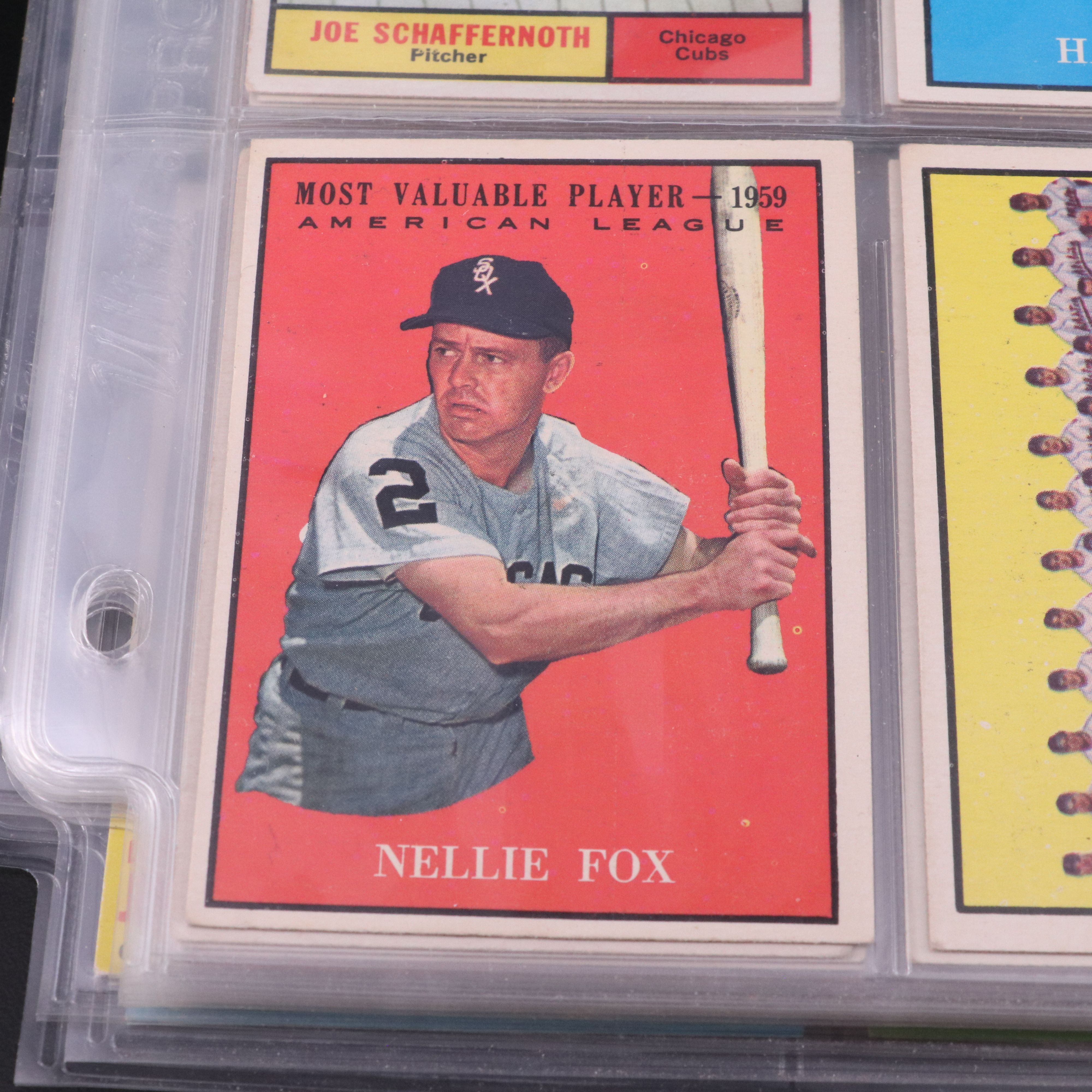 Topps Baseball Cards Featuring Ron Santo, Nellie Fox, and More, 1960-1963