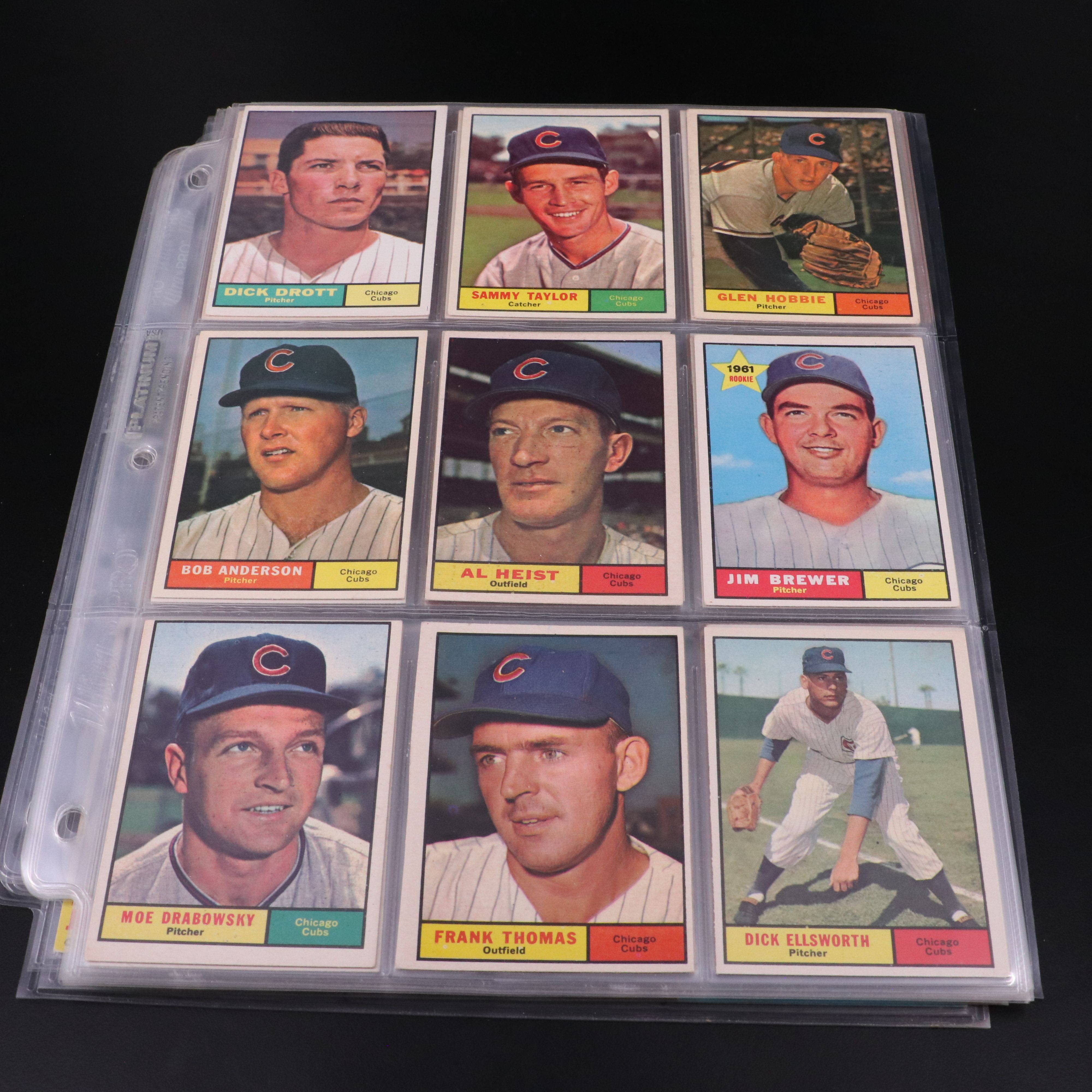 Topps Baseball Cards Featuring Ron Santo, Nellie Fox, and More, 1960-1963