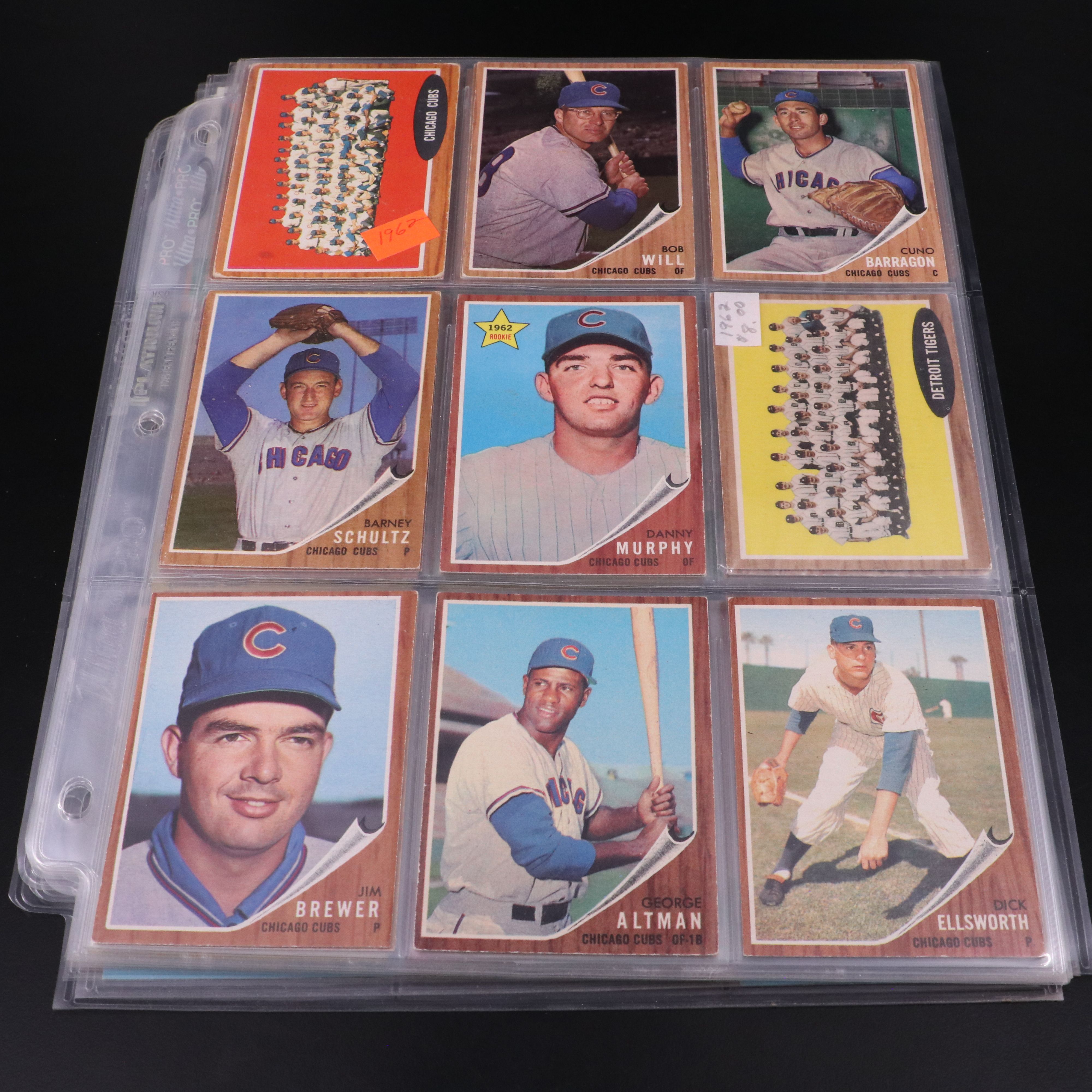 Topps Baseball Cards Featuring Ron Santo, Nellie Fox, and More, 1960-1963