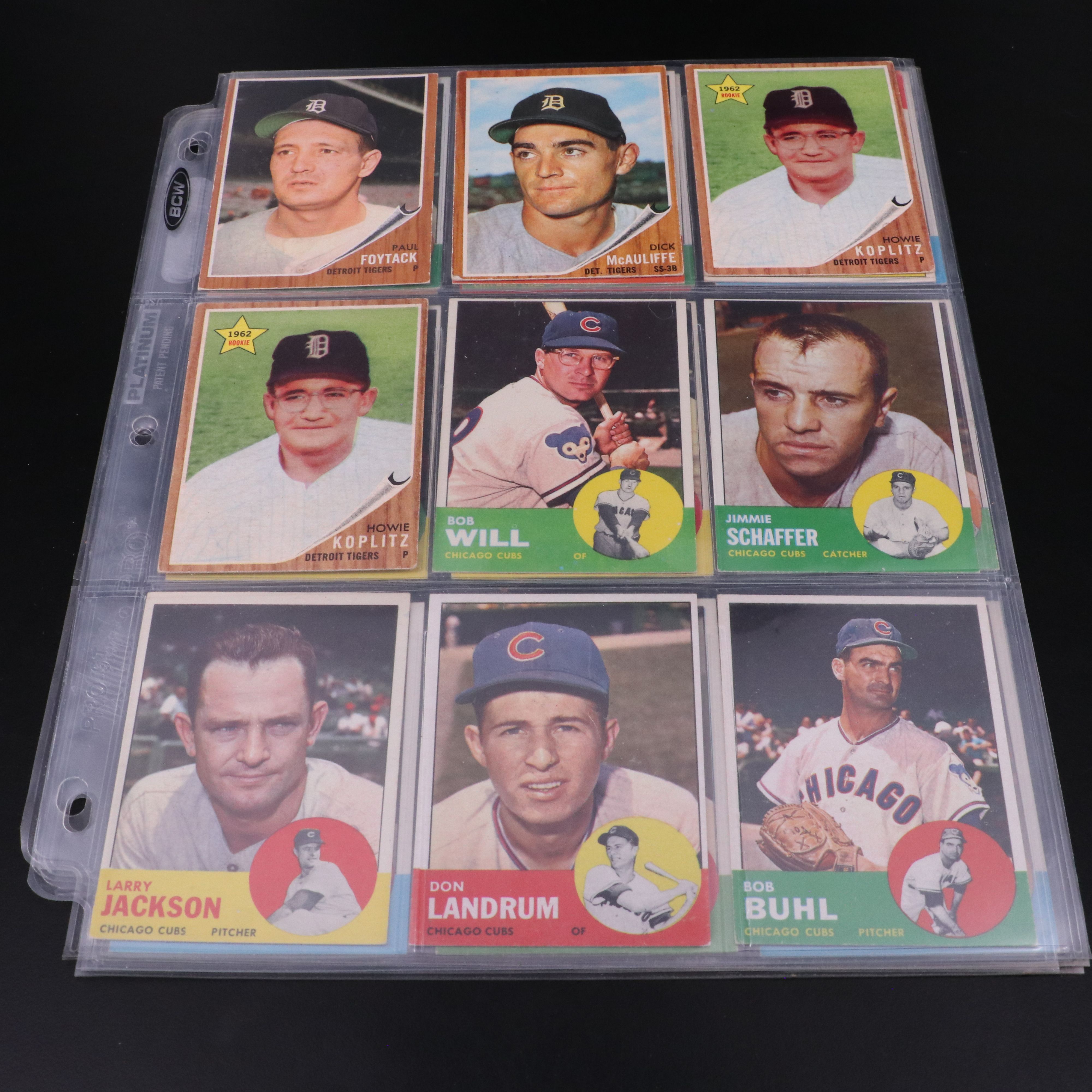 Topps Baseball Cards Featuring Ron Santo, Nellie Fox, and More, 1960-1963