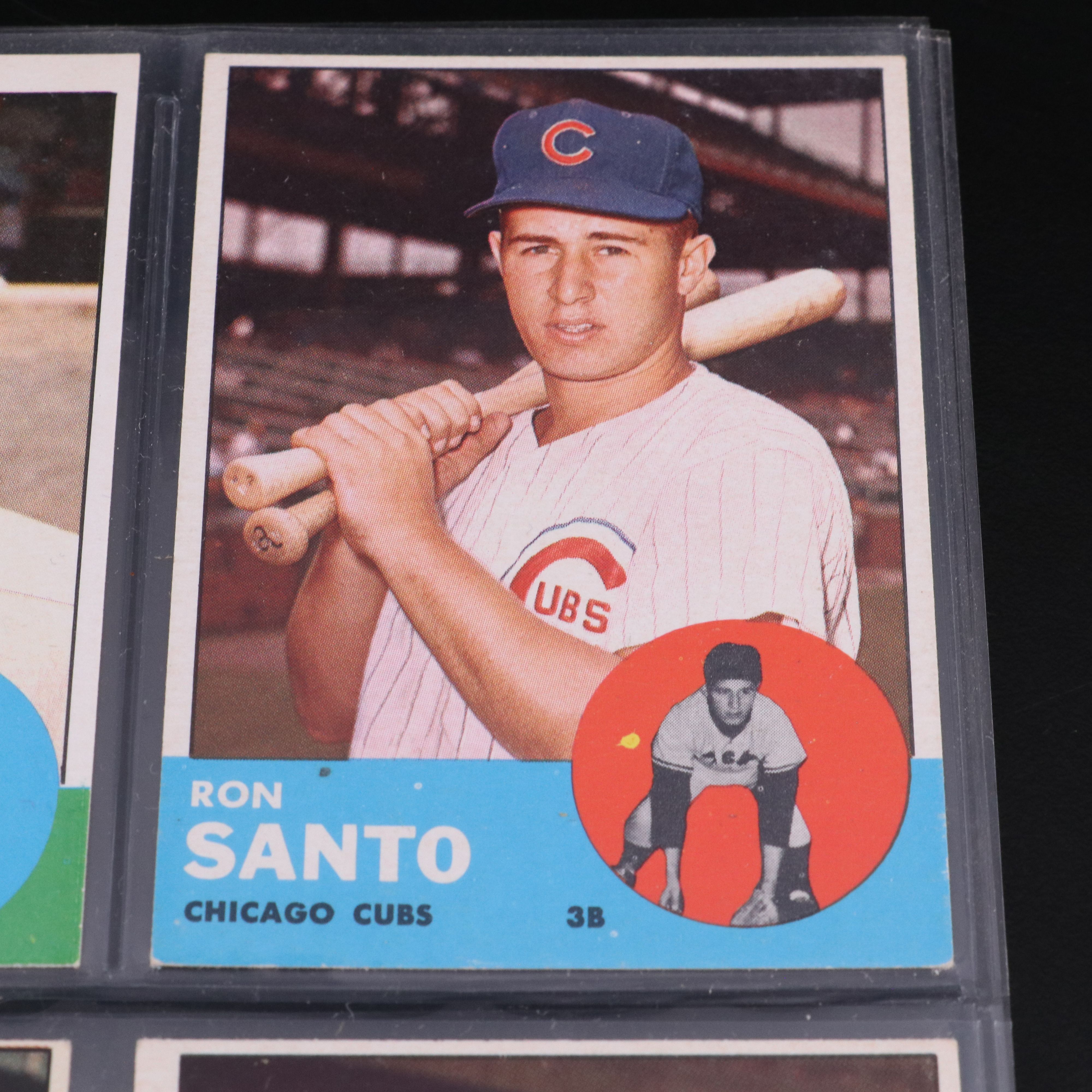 Topps Baseball Cards Featuring Ron Santo, Nellie Fox, and More, 1960-1963