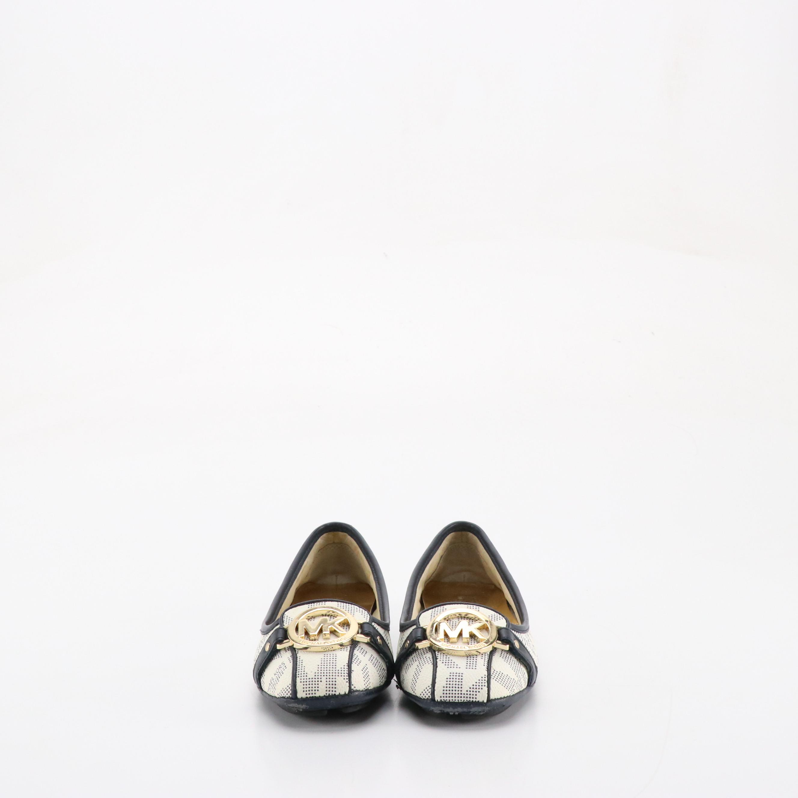 Bruno Magli Low-Heeled Leather Shoes with Michael Kors MK and Leather Flats