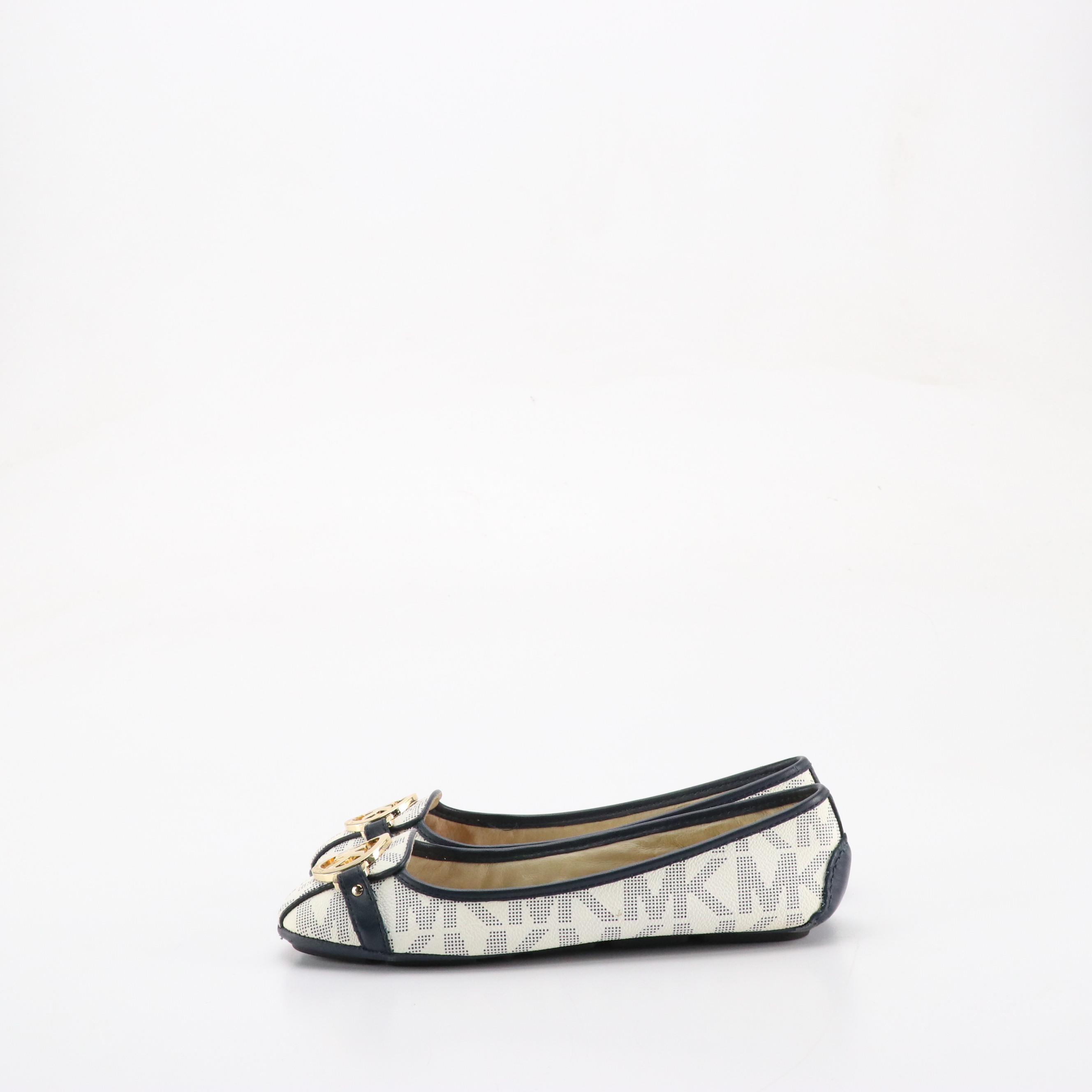 Bruno Magli Low-Heeled Leather Shoes with Michael Kors MK and Leather Flats