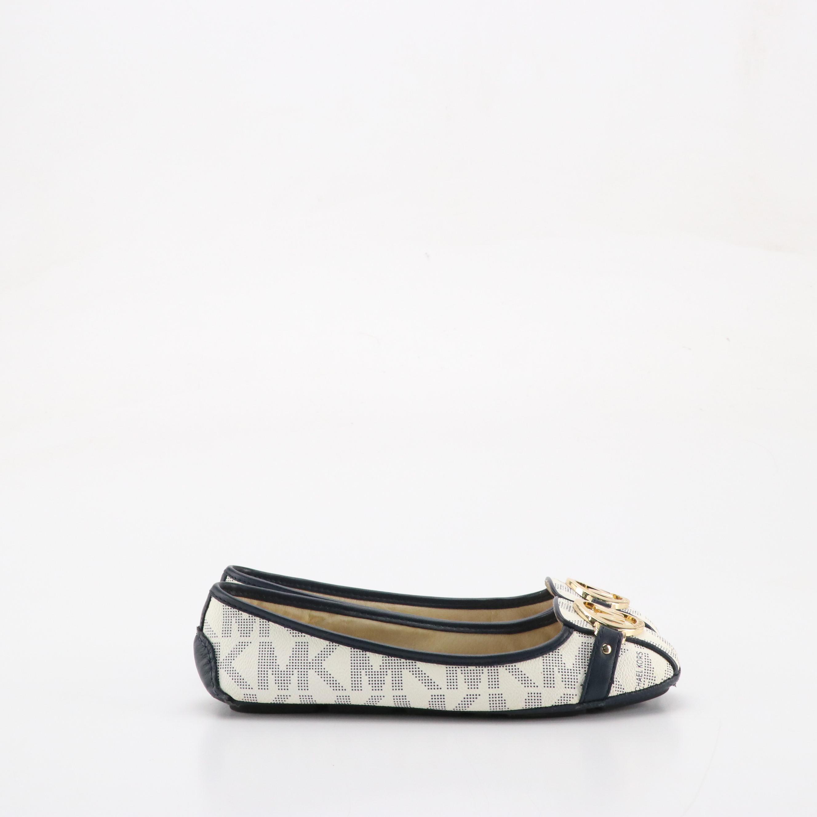 Bruno Magli Low-Heeled Leather Shoes with Michael Kors MK and Leather Flats