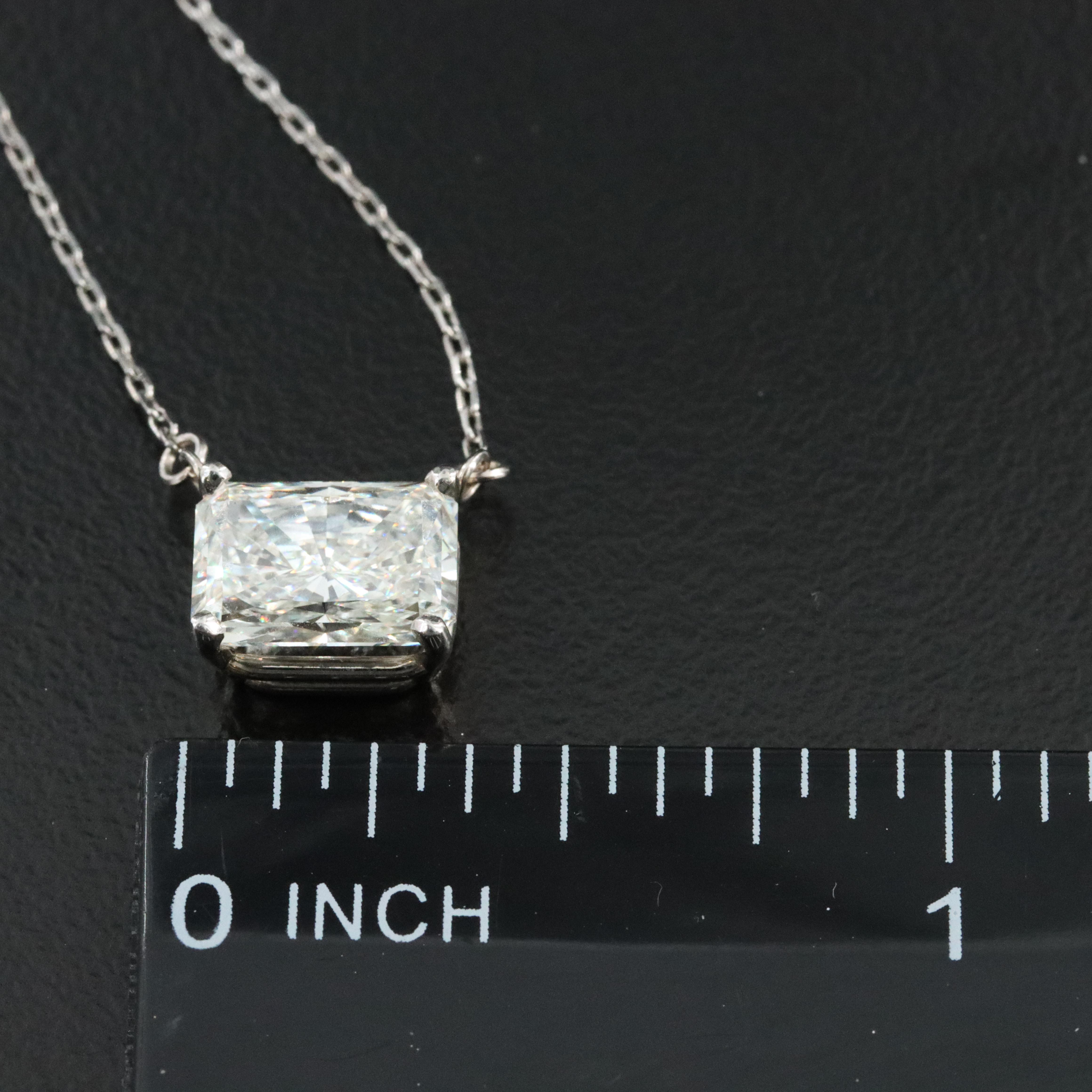 14K 1.94 CT Lab Grown Diamond on 14K Chain Necklace with Online IGI Report