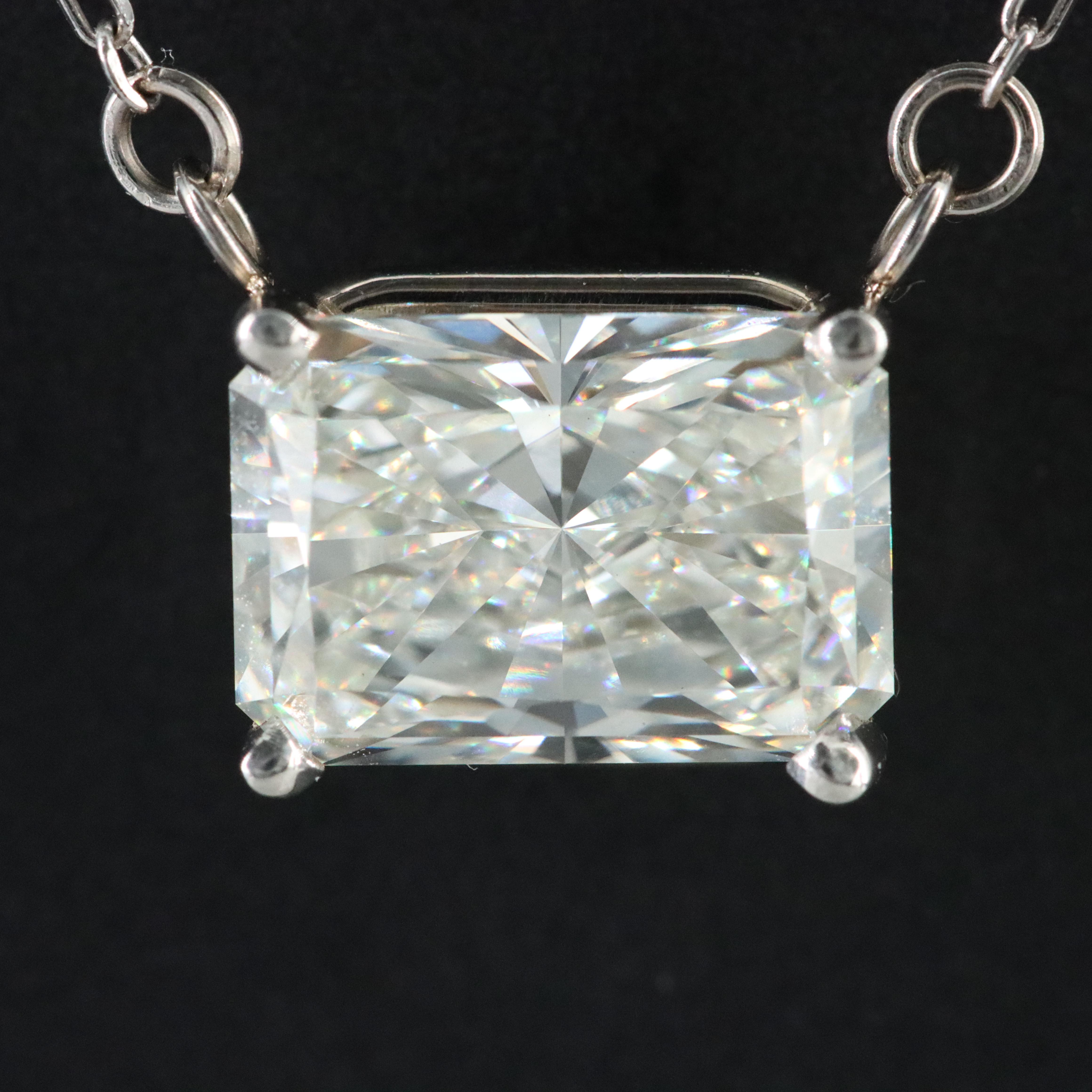 14K 1.94 CT Lab Grown Diamond on 14K Chain Necklace with Online IGI Report