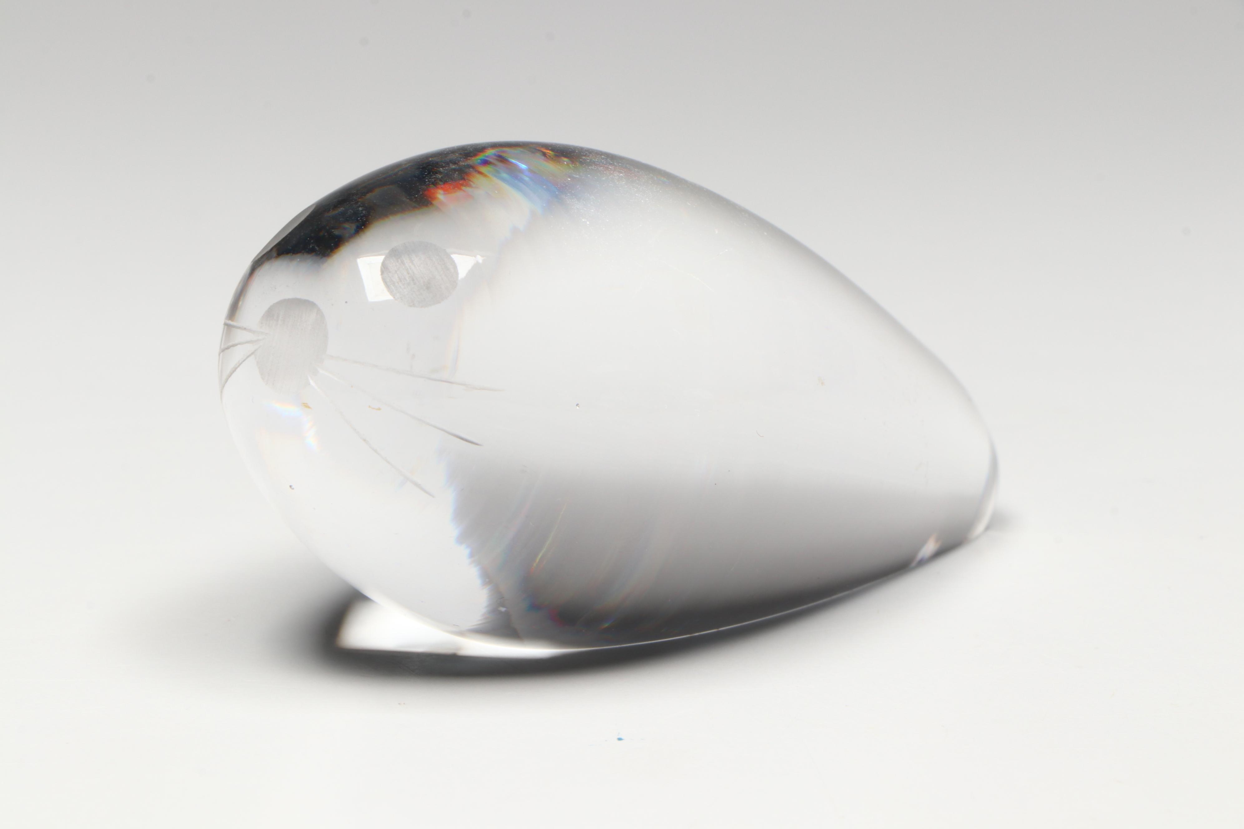 Baccarat Crystal Parrot and Other Glass Animal Figurines