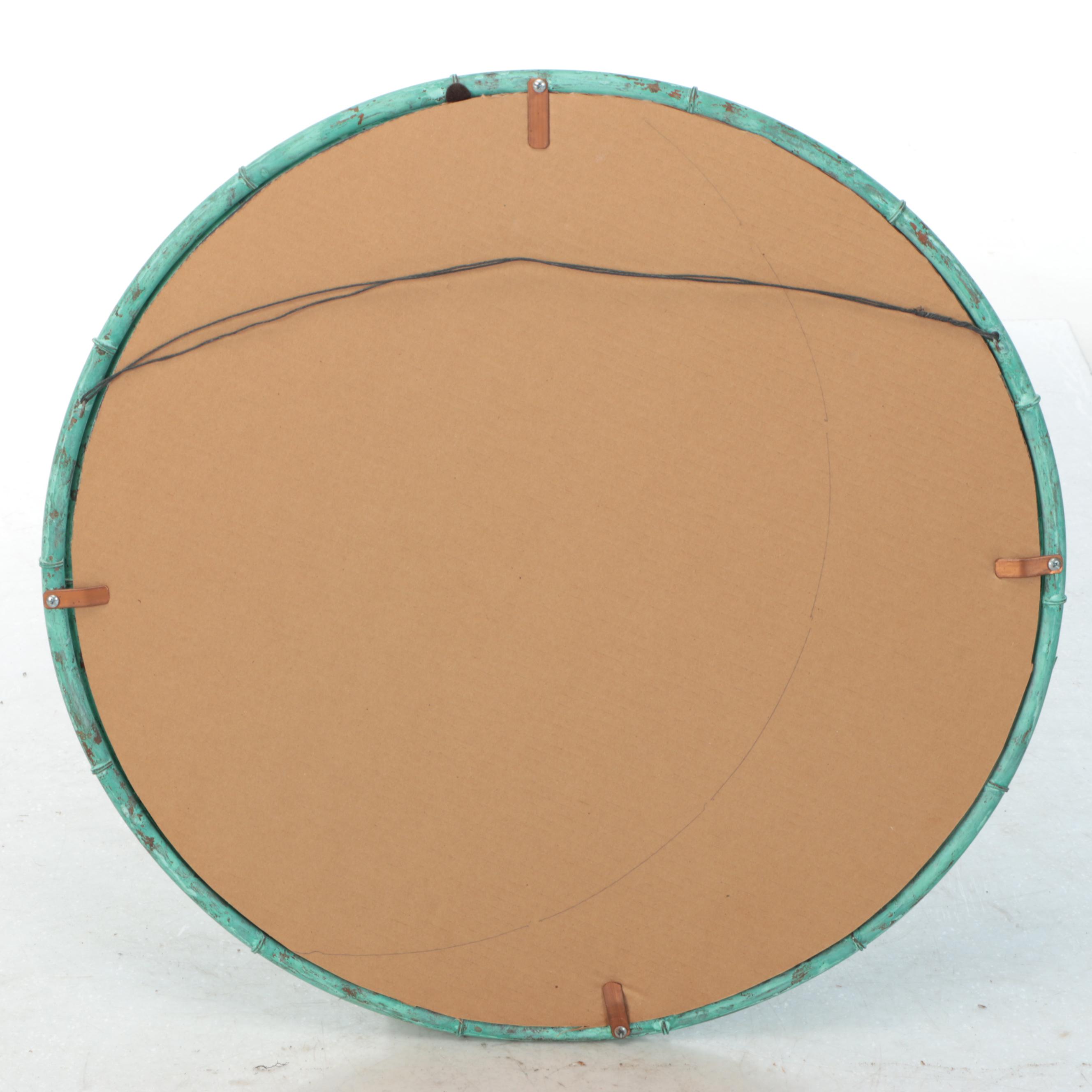 Oxidized Metal Faux Bamboo Wall Mirror