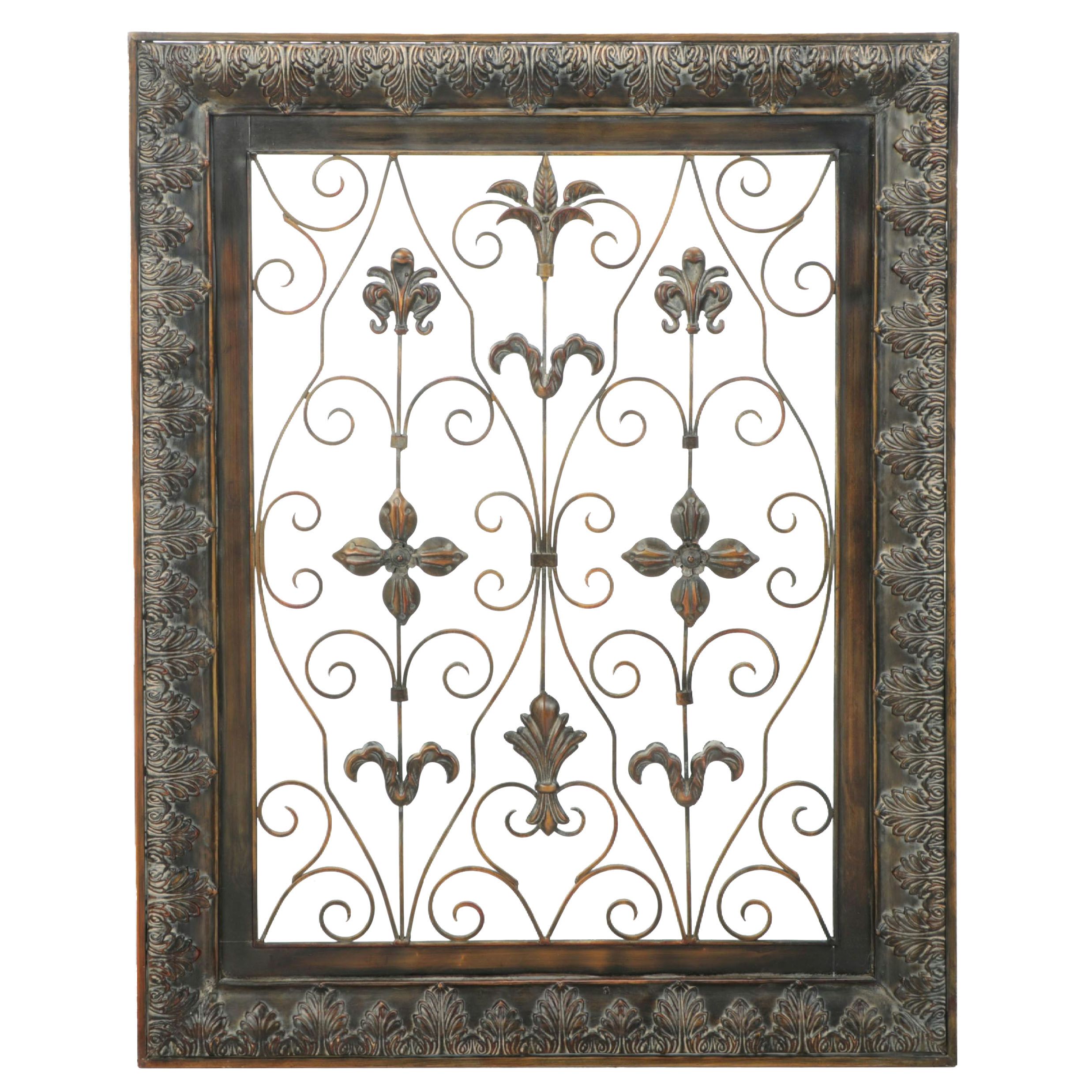Framed Wrought Iron Wall Decor