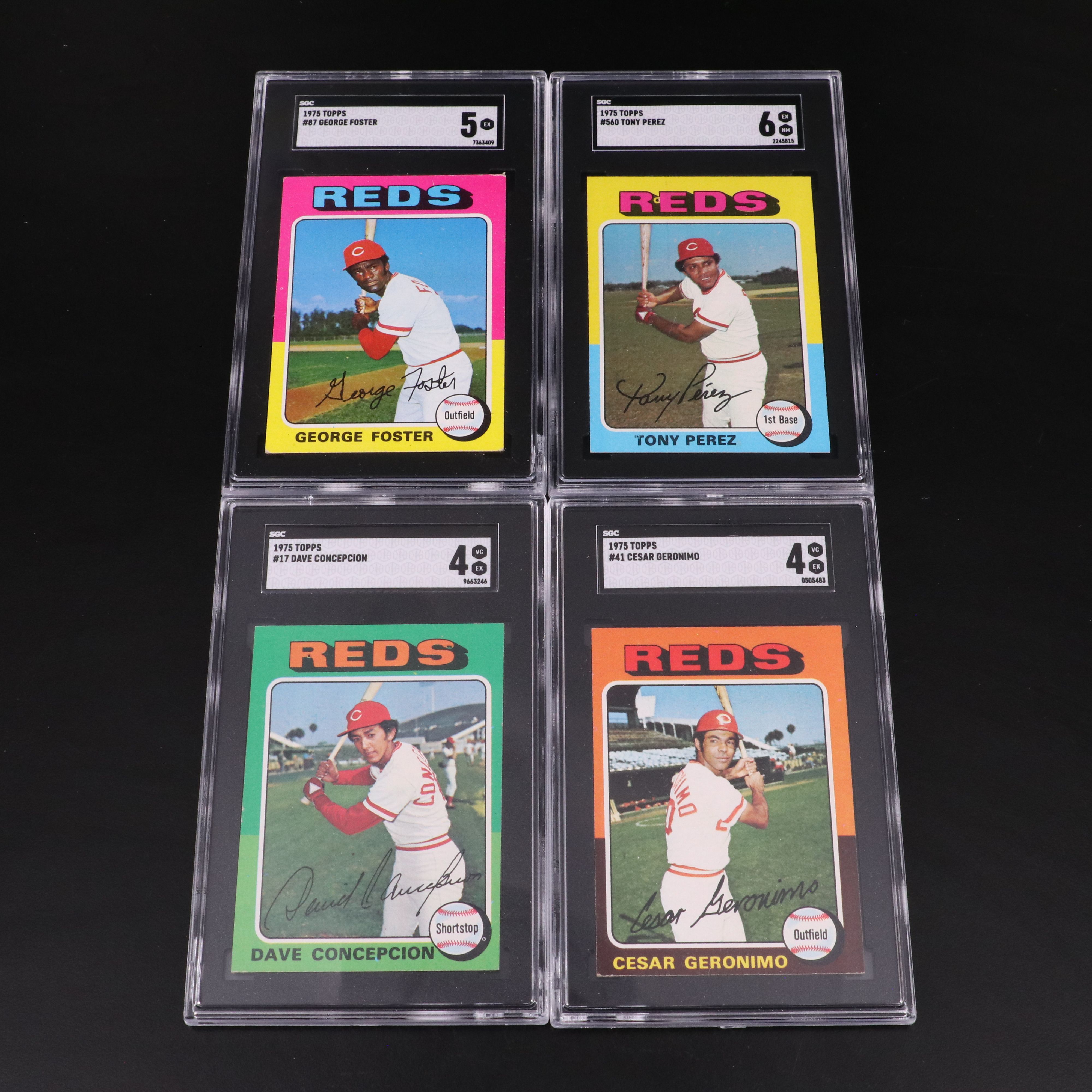 1975 Topps Cincinnati Reds World Series Champions SGC Graded Baseball Cards
