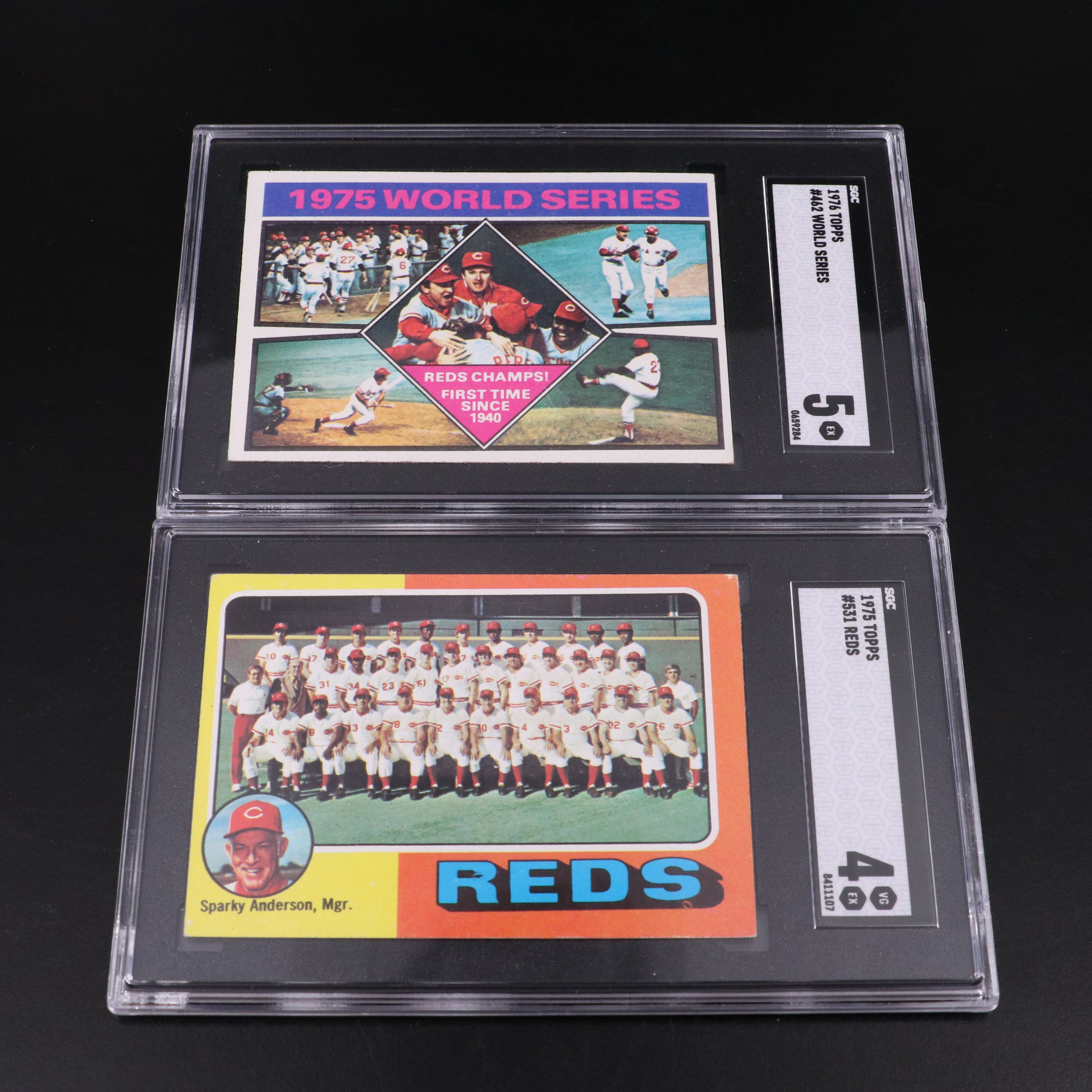 1975 Topps Cincinnati Reds World Series Champions SGC Graded Baseball Cards