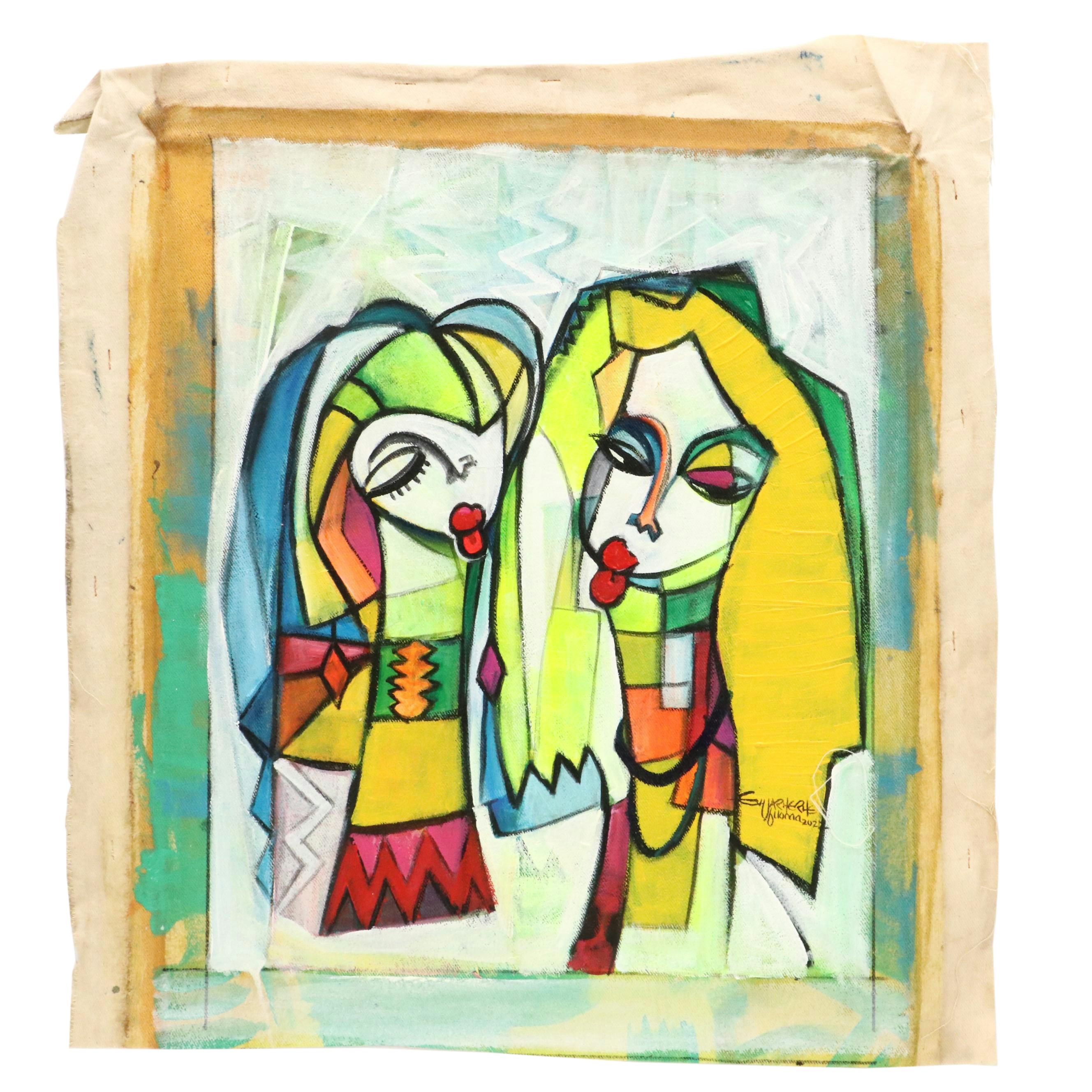 Evuarherhe Ufuoma Acrylic Painting "Beauty I," 2022