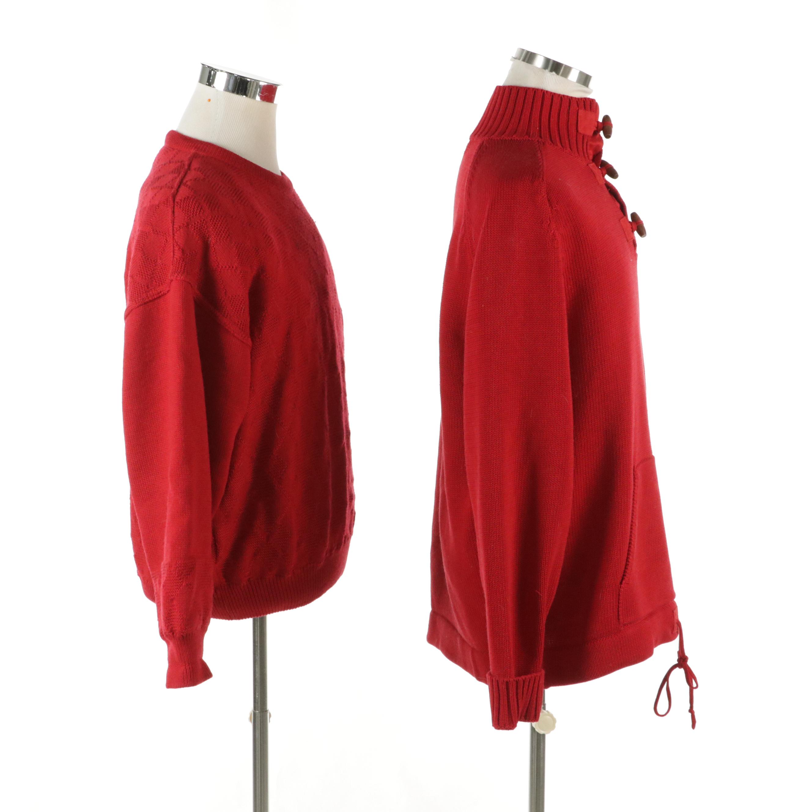 Men's Oscar Jacobson Wool Windbreaker Sweater with Polo Ralph Lauren Pullover