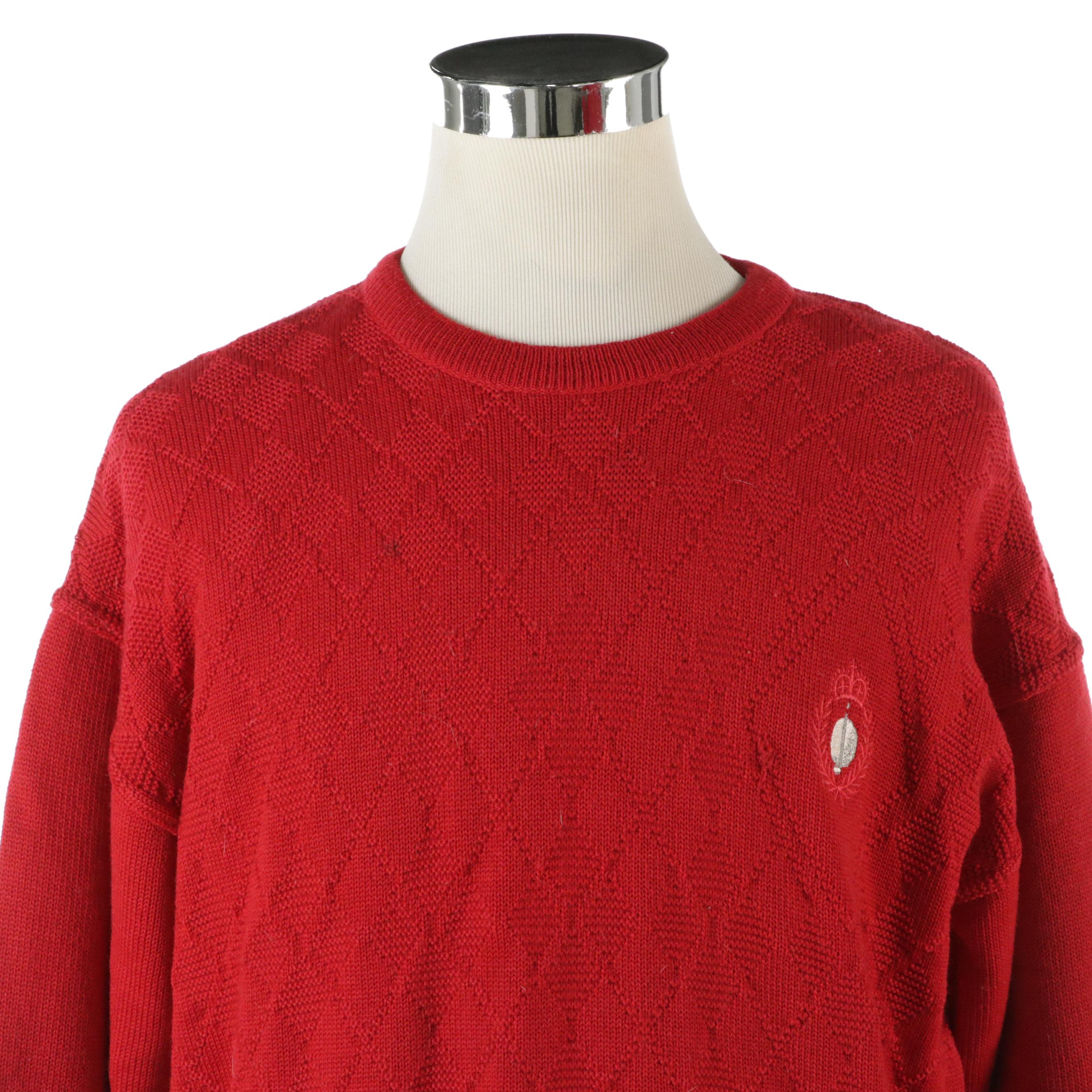 Men's Oscar Jacobson Wool Windbreaker Sweater with Polo Ralph Lauren Pullover
