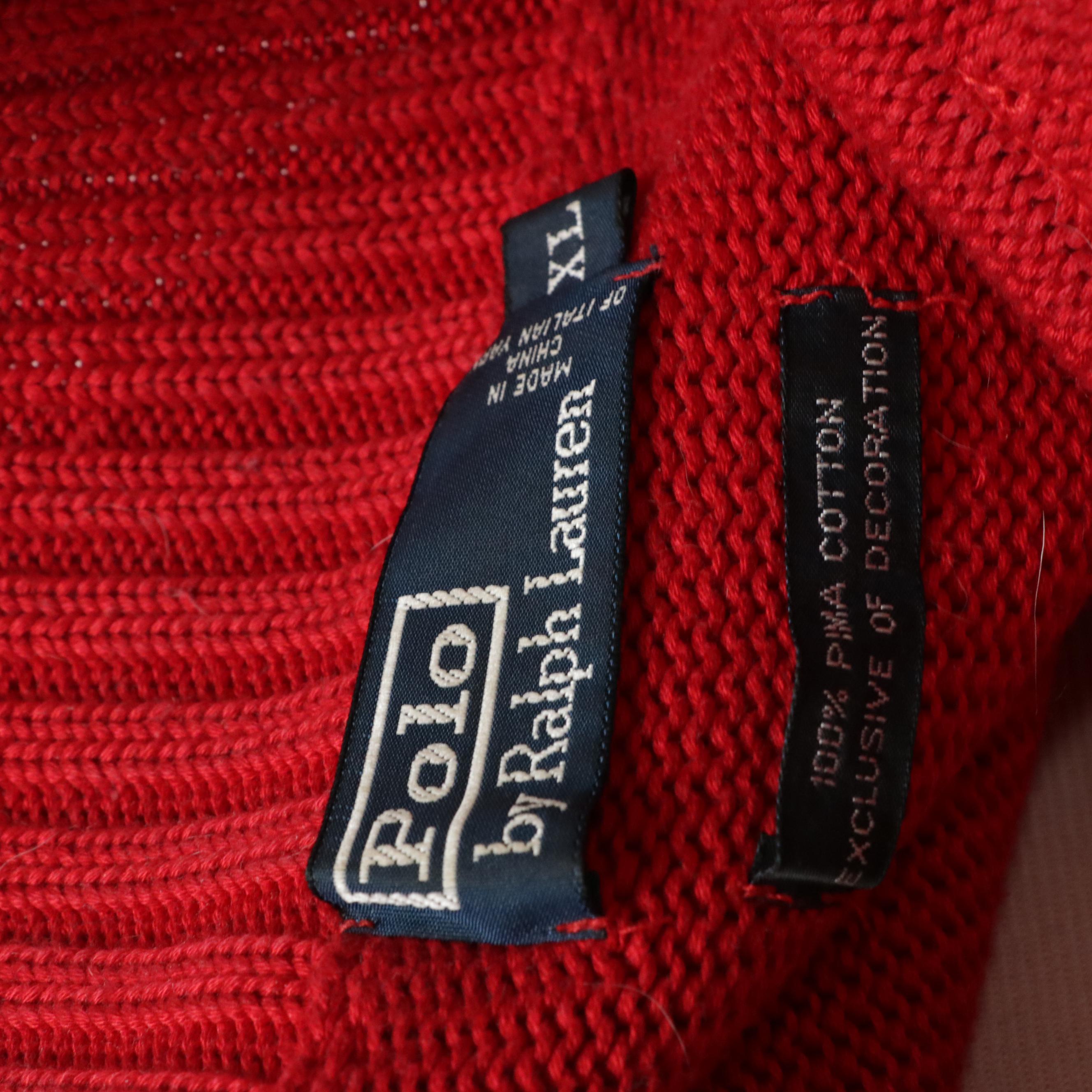 Men's Oscar Jacobson Wool Windbreaker Sweater with Polo Ralph Lauren Pullover